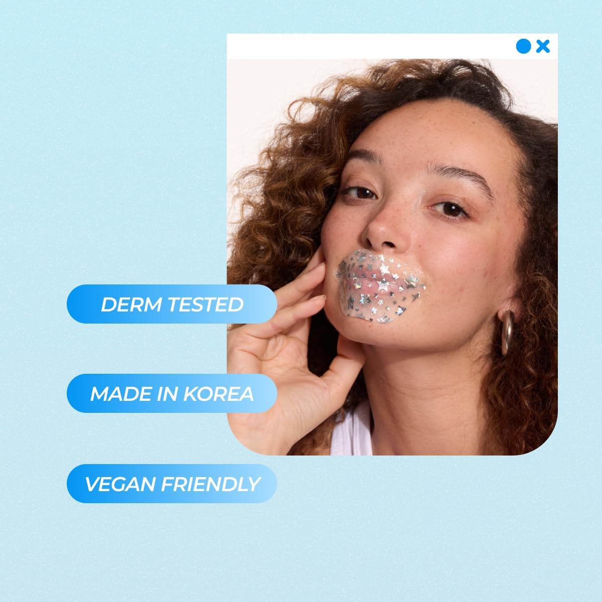 Vitamasques Lip Mask, 3-Pack -Birthday Cake Collagen Lip Mask Sheets, Repair for Dry & Chapped Lips - Nourishing & Hydrating - Vegan & Cruelty-Free Korean Skin Care