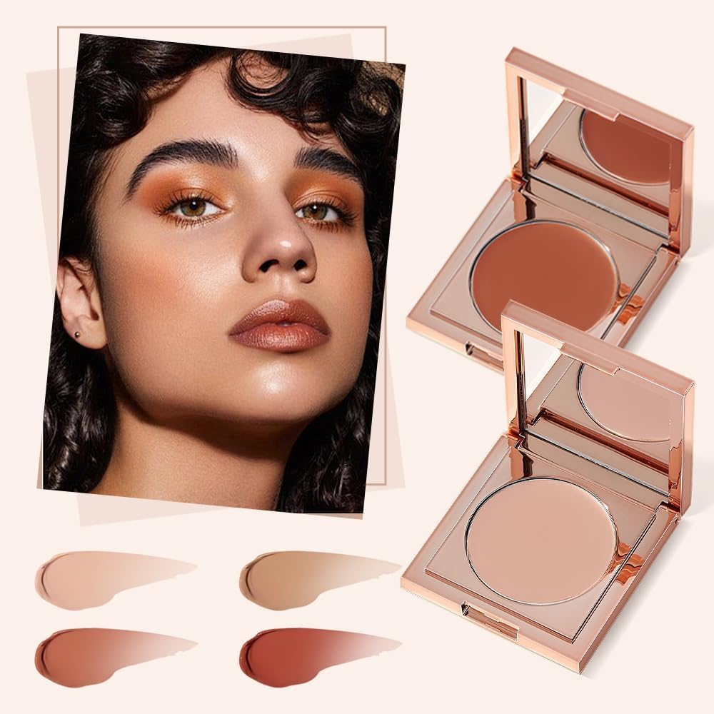 Viralvera Colored Clay Undereye Corrector, Colored CC Undereye Corrector, Eye Concealer Color, Clay Neutralizing Makeup Under Eye Hydrating Concealer with Brush