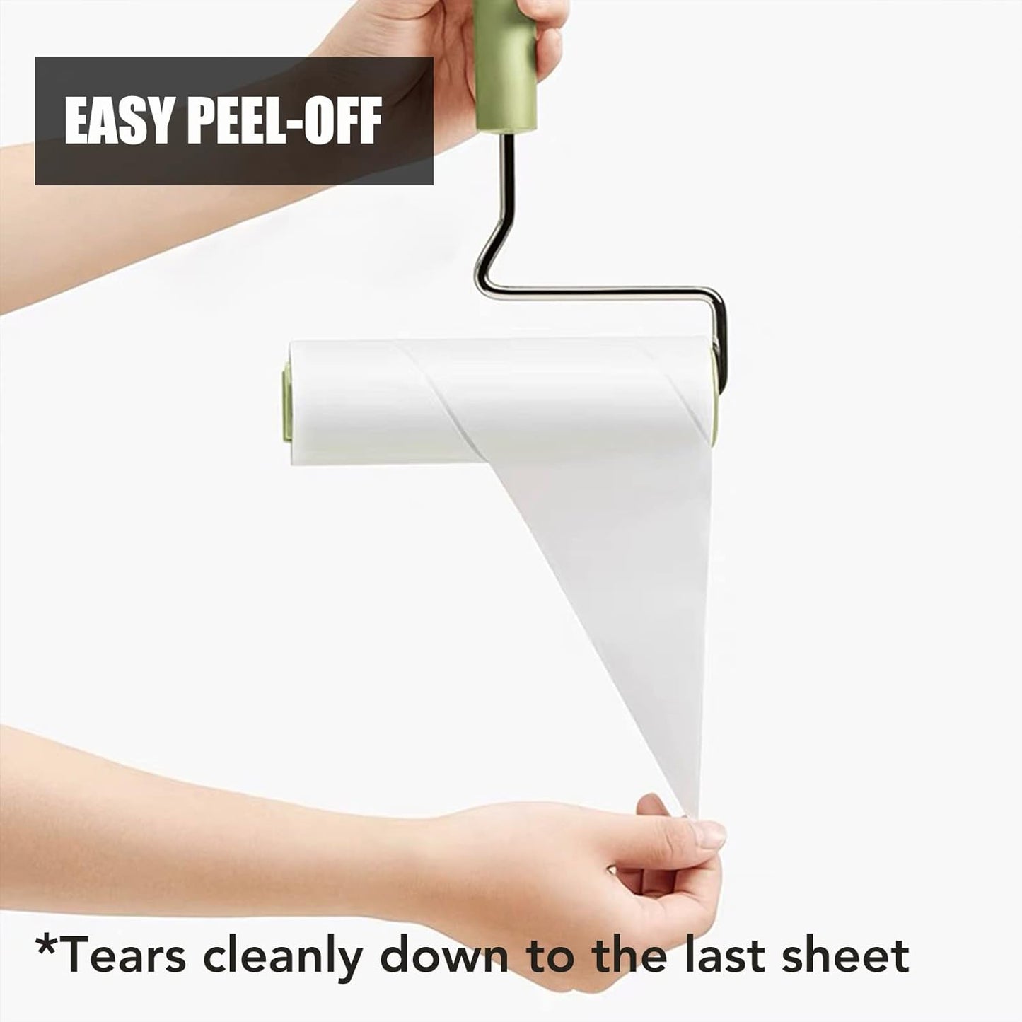 Extra Sticky Large Surface Lint Roller, 6.3'' Giant Lint Roller for Pet Hair, 270 Sheets/ 3 Refills, Long Handle Lint Remover for Clothes, Furniture, Dog & Cat Hair Remover (720 Sheets)