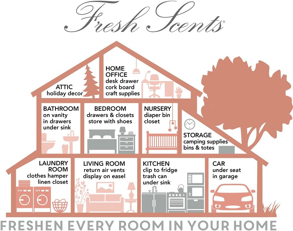 WILLOWBROOK | Fresh Scents Scented Sachet Packet | Passion Flower | Air Freshener Bags for Drawers, Closets, Cars | 6 Pack | Long Lasting Home Fragrance