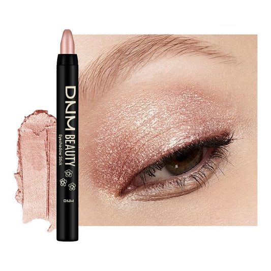 Rose Gold Shimmer Cream Eye Shadow Stick Makeup for Women, Shimmer Eyeliner Pencil Eyeshadow Brightener Stick for Eyes, Waterproof Eyeshadow Applicator Blendable sombras para ojos 83#