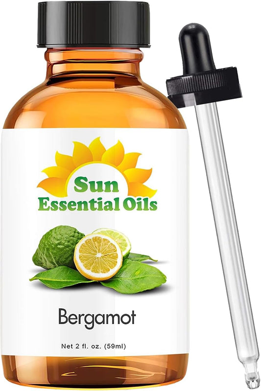 Sun Essential Oils Bergamot Essential Oil - Aromatherapy Oil - 2 Fluid Ounces