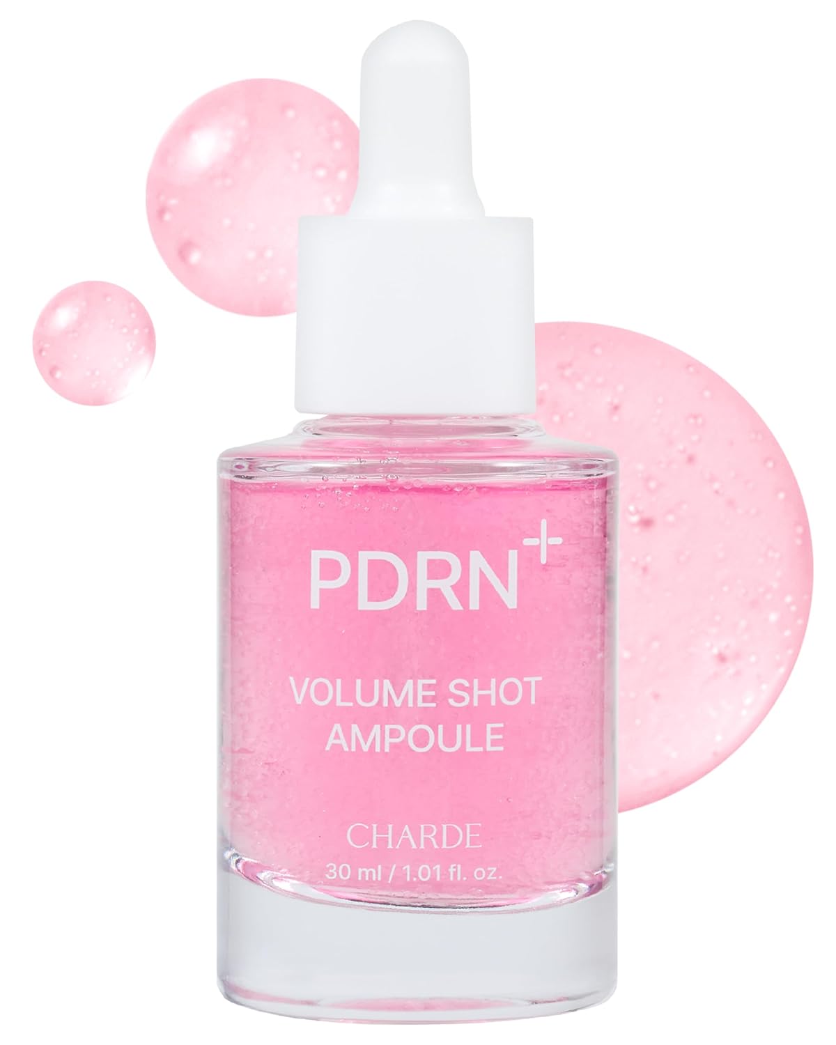 Charde PDRN Volume Shot Ampoule Serum – 99% Salmon DNA Spicule Exosome Booster with Collagen & Hyaluronic Acid – Anti-Aging, Wrinkle Care, Restores Volume, Korean Glass Skin Care
