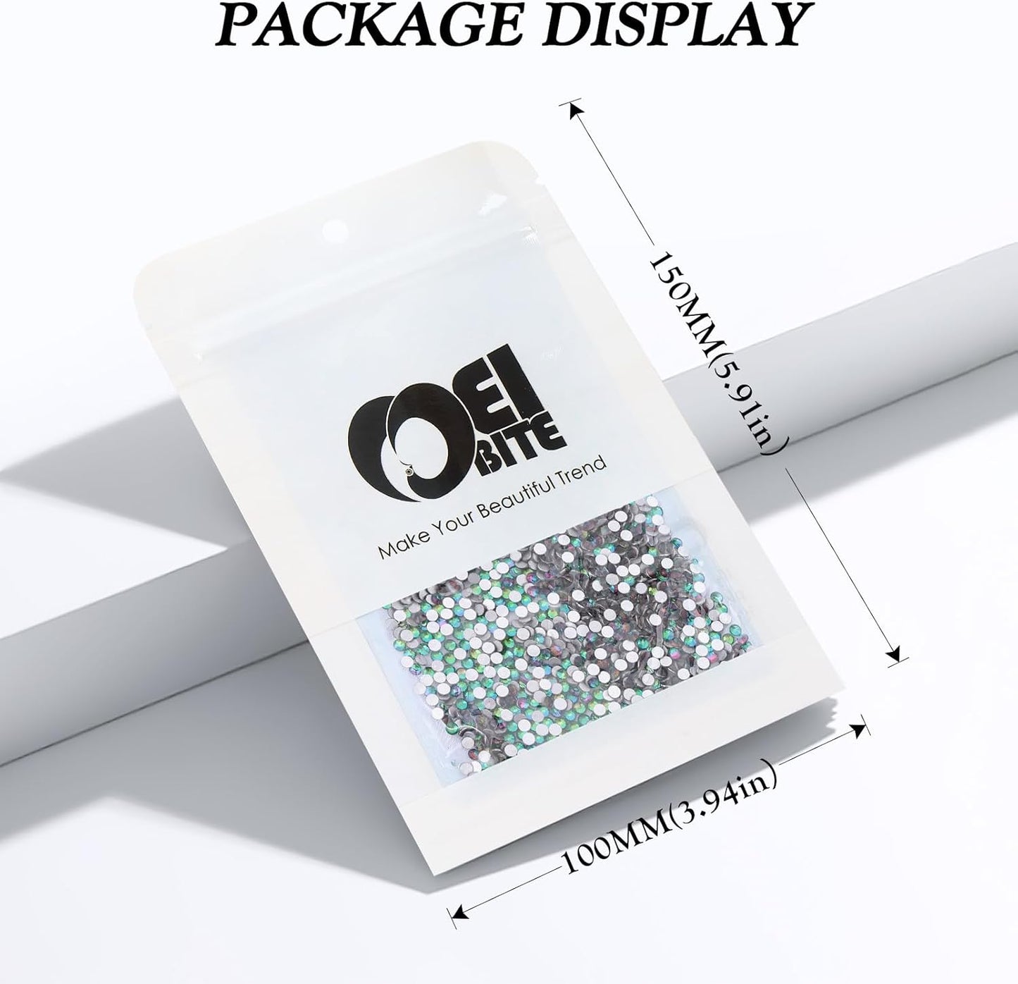 Green Volcano Flatback Rhinestones, Glass Rhinestones for Nail Art and Craft, Glue Fix, Loose Crystal Gemstones(Green Volcano, SS6, 2880pcs, 1.9-2.0mm)