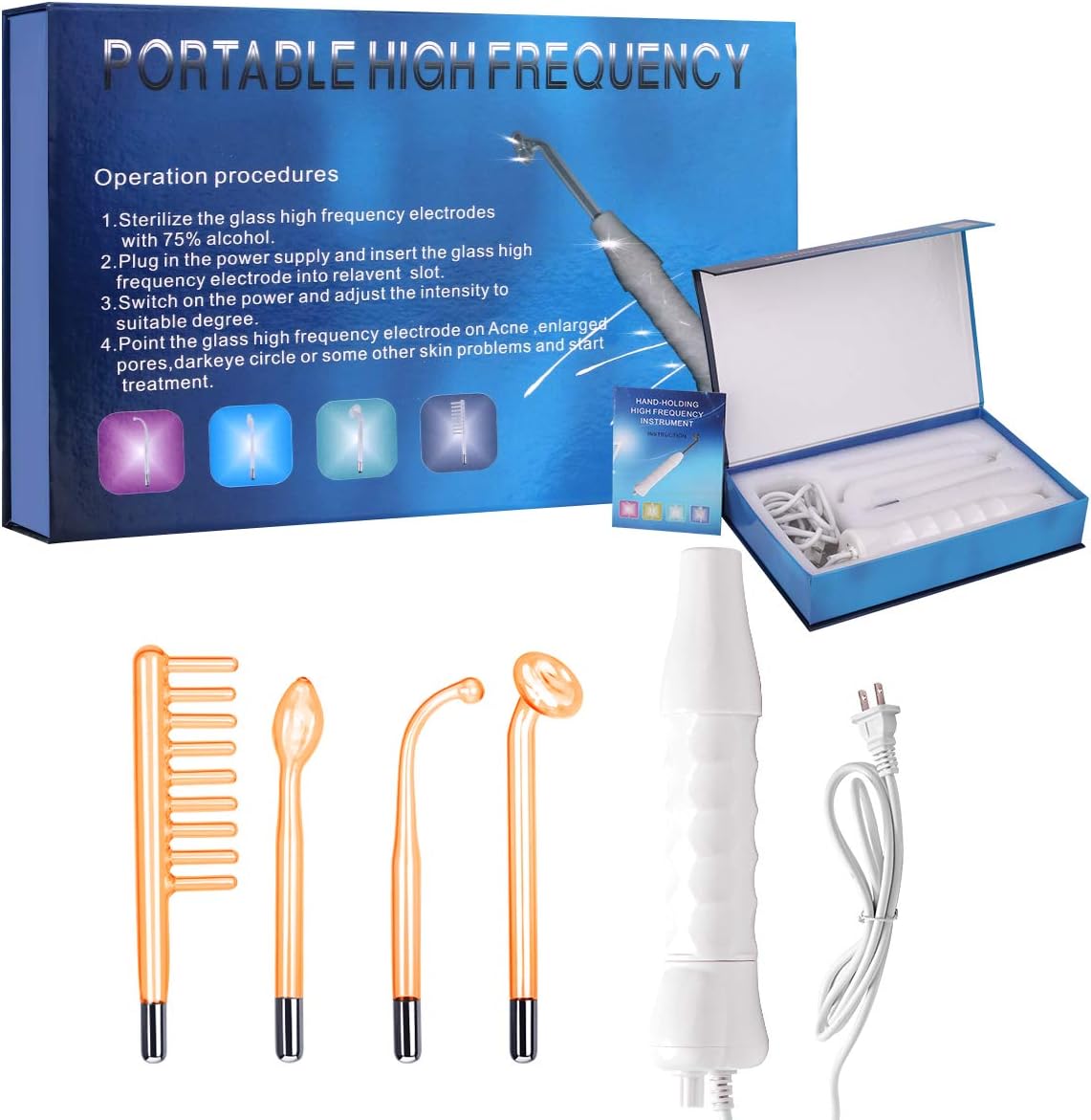 MYSWEETY High F Rrequncy Portable Handheld Facial Skin Care Wand Machine