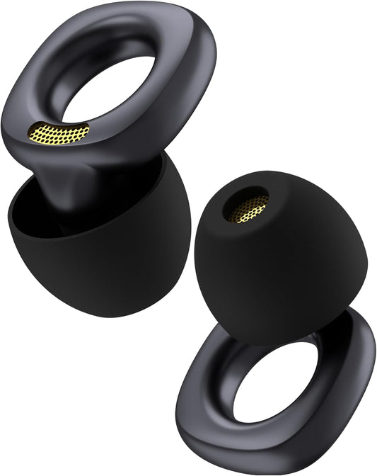 Audree Style Ear Plugs for Noise Reduction, Reusable High Fidelity Earplugs for Concerts, Musicians, Motorcycles, Study, Parent, Party, Flights & Noise Sensitivity, 18-29dB Noise Cancelling (Grey)