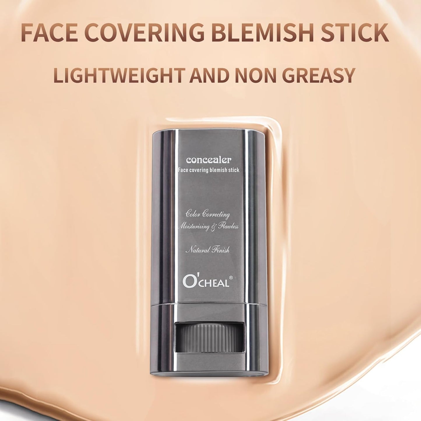 O'CHEAL Face Foundation Contour Stick Long-wear Lightweight Brighten Stick Face Concealer Blemish Contouring Beauty Makeup 01#IVORY