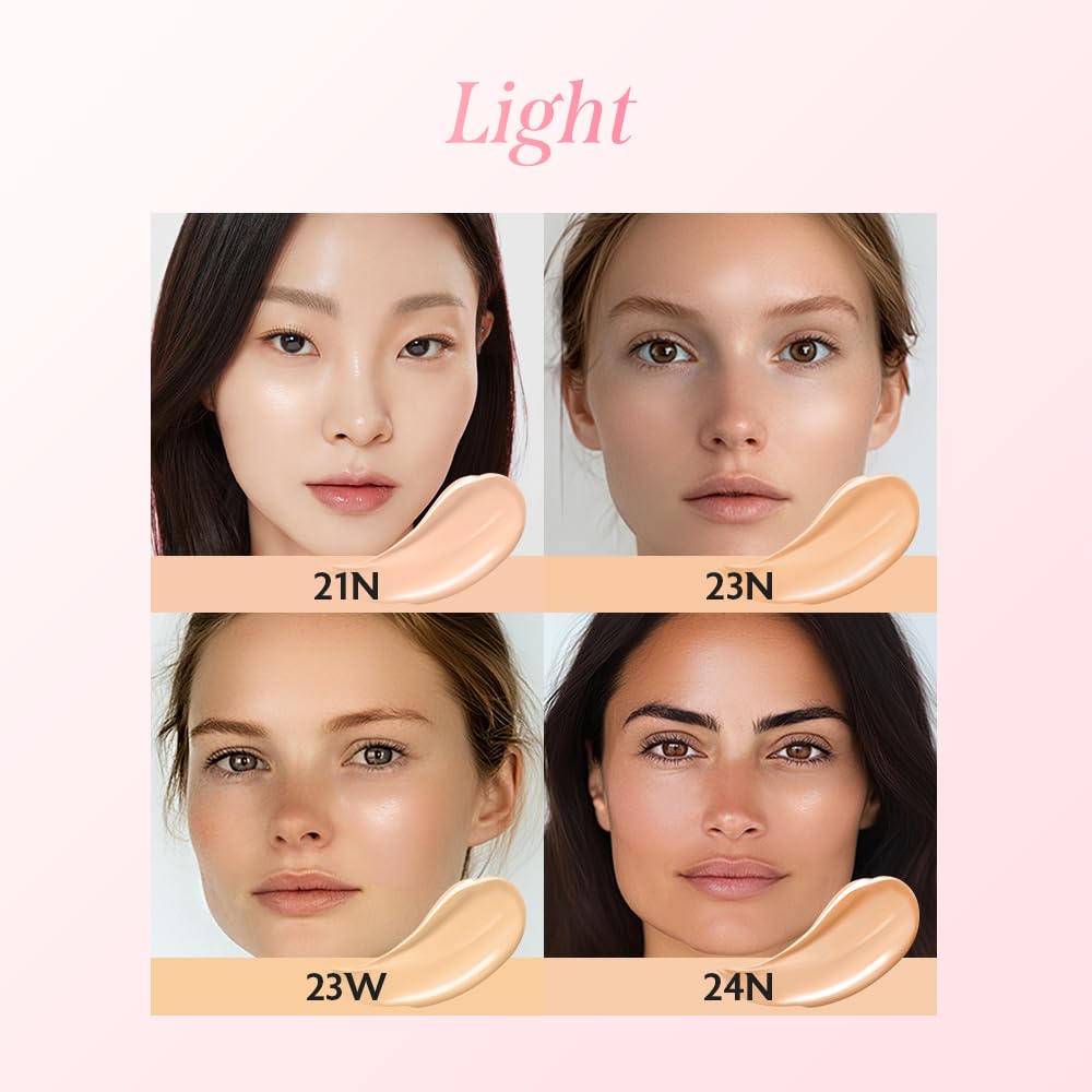 milktouch Cushion Foundation, 24H Flawless Skin, Radiant Shine, No Oxidation, Long-Lasting, Non-Creasing, 60% Hydrating Skincare Infused Korean Foundation, Valentines Gifts (23N Medium Beige)