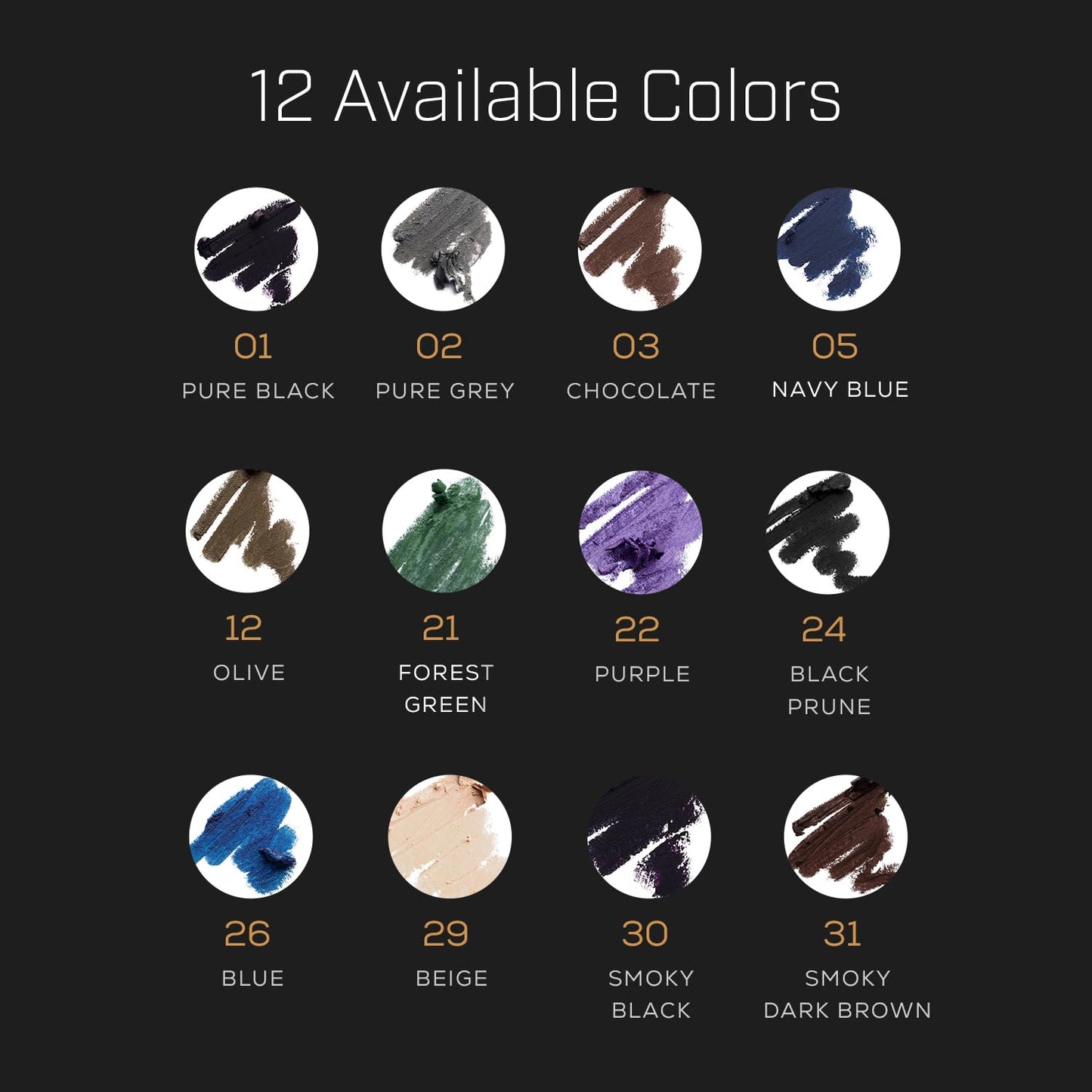 Radiant Professional Waterproof Eyeliner Pencil - Eyeliner Waterproof Smudge Proof for Woman - Long Lasting Under Eye Pencil for Smoky Eye - Soft Waterline Eye liner Smudger Tool, Blue (26)