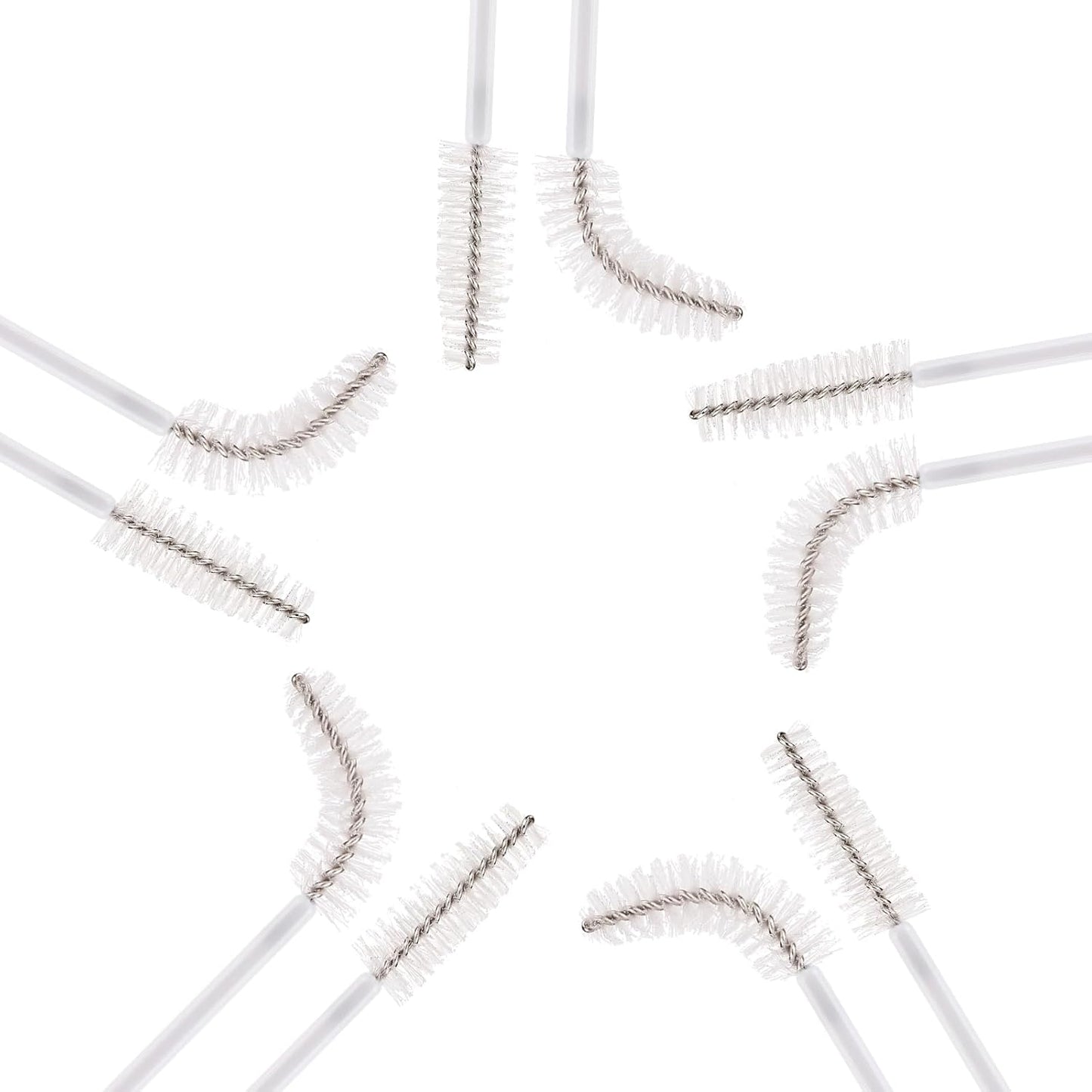 Tbestmax 500 Disposable Mascara Wands Eyelash Brush White Spoolies for Eyebrow Eye Lash Extension