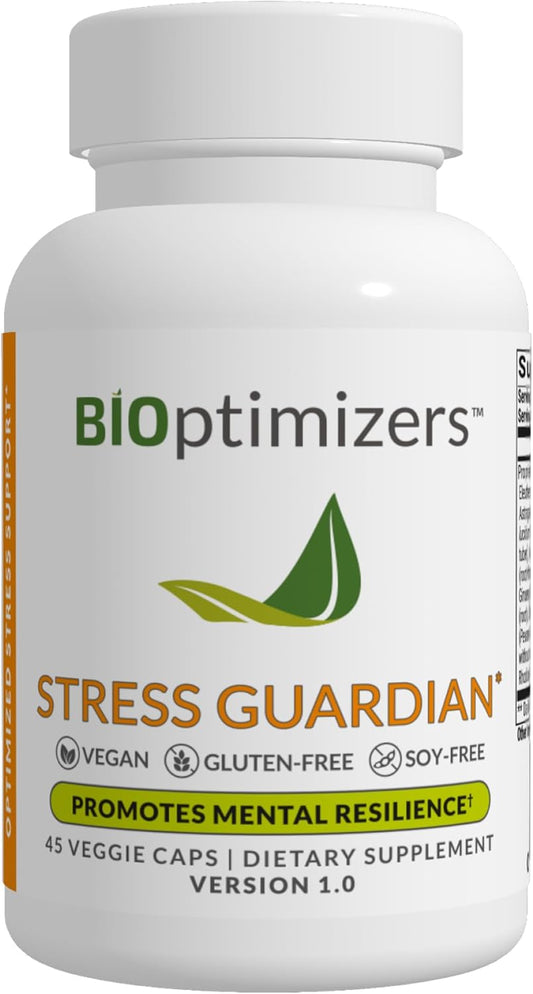 BIOptimizers Stress Guardian – Stress Relief Capsule – Rest Support Management - 45 Capsules