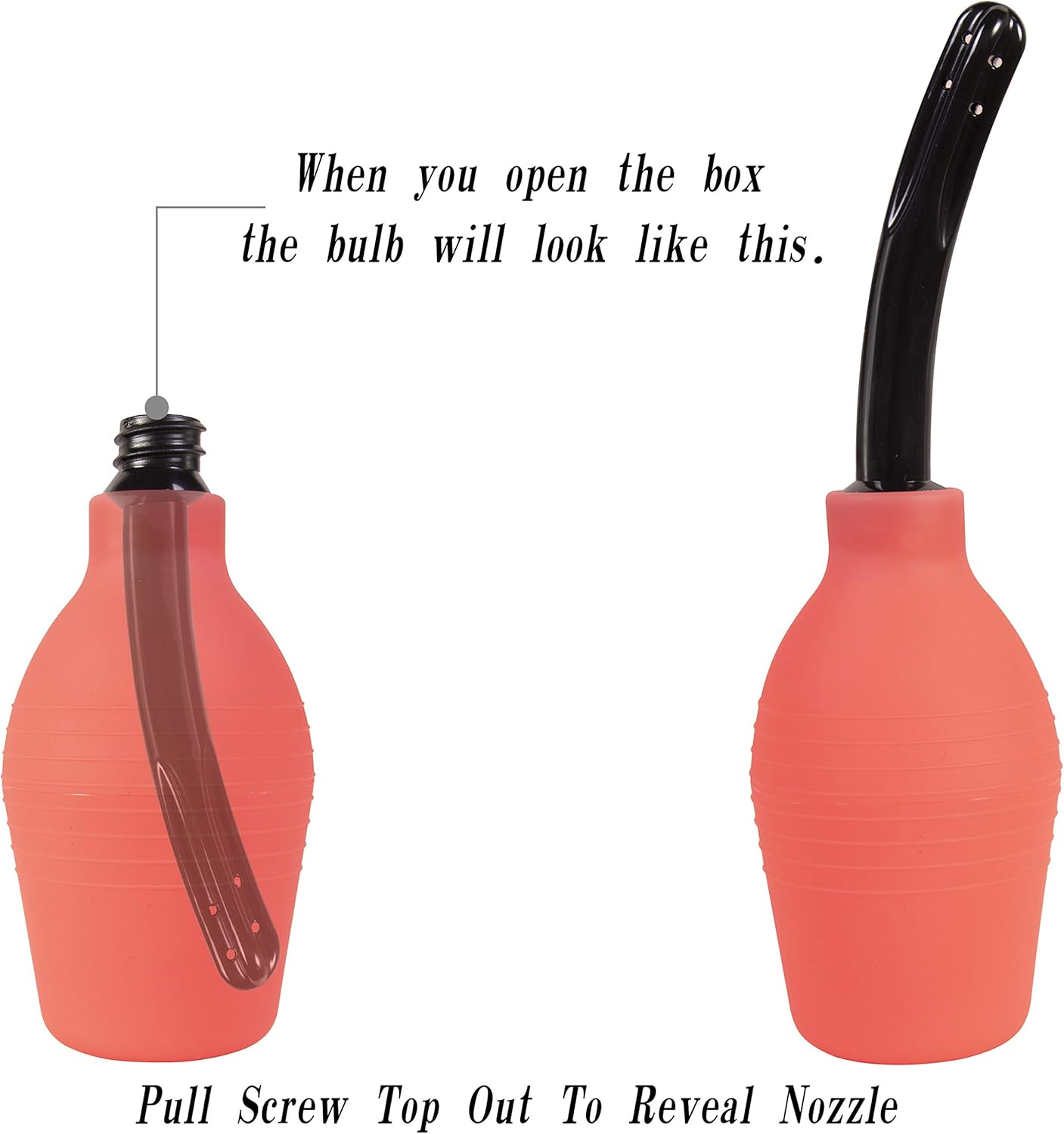 Abyclean Anal Douche Enema Bulb Vaginal Douche Enema Cleaner for Women’s or Man’s Health (310ml Red)