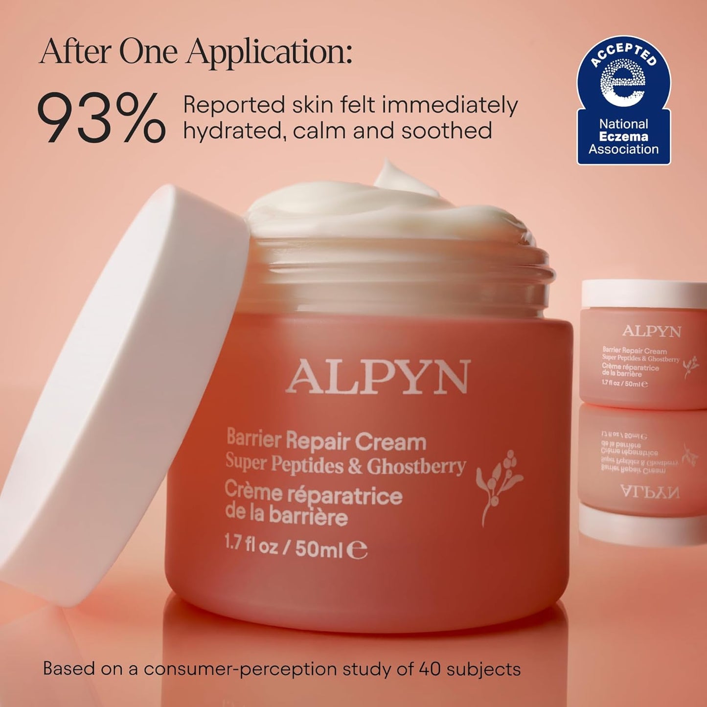 Alpyn Super Peptide & Ghostberry Moisturizer for Eczema, Barrier & Wrinkle Repair | Calm & Soothe Against Redness & Irritation | 1.7 oz / 50 ml