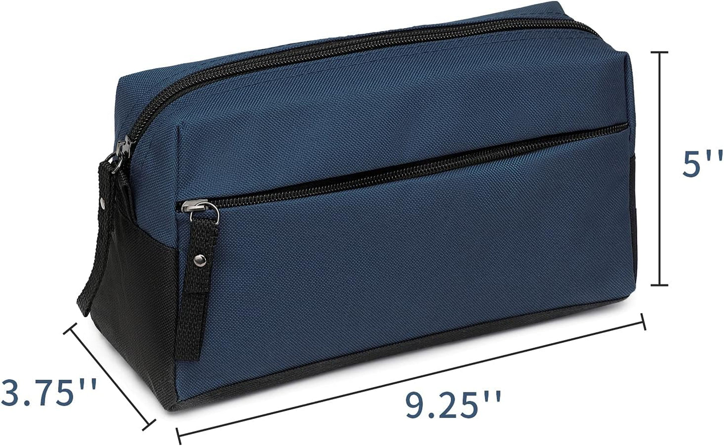 BuyAgain Toiletry Bag, Toiletry Travel Bathroom Bag Waterproof Cosmetic Make up Pouch Dopp Kit For Men or Women, Denim Blue
