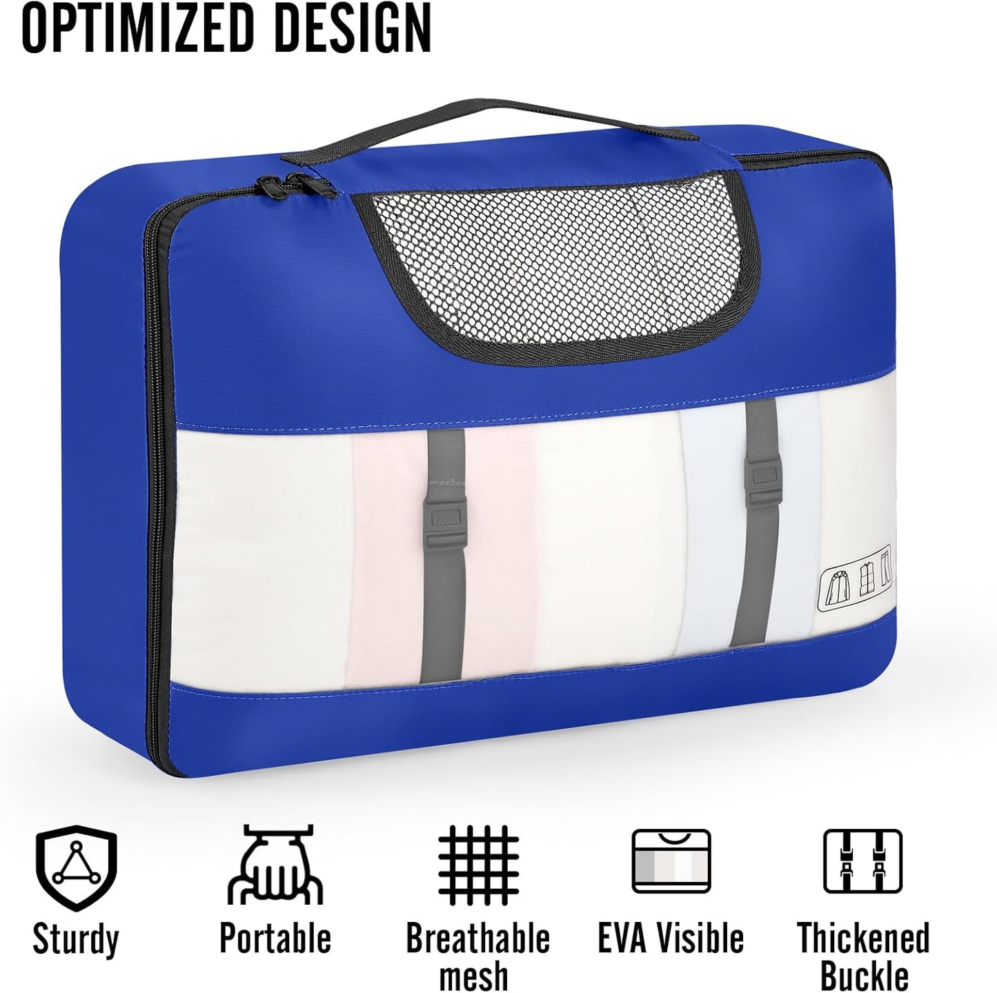 Veken 10 Set Packing Cubes for Travel Essential, Suitcase Organizer Bags in 4 Sizes, Carry-On Luggage Accessories with Large Laundry & Hanging Toiletry Bag, Must-Have for Airplane, Road Trip & Camping