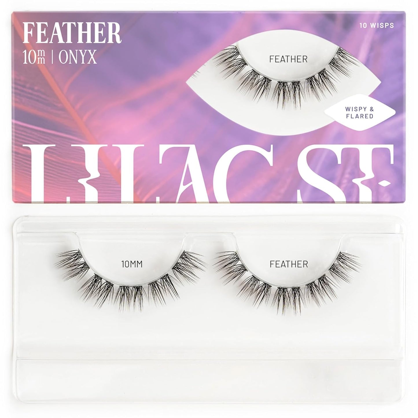 Lilac St - Feather Natural Faux Eyelash Clusters (10mm) - Dynamic & Fluttery Volume - DIY Lash Extension Wisps - Lightweight & Lifelike - Lasts 10 Days - Women Founded, Cruelty Free, Vegan - 10 Lashes