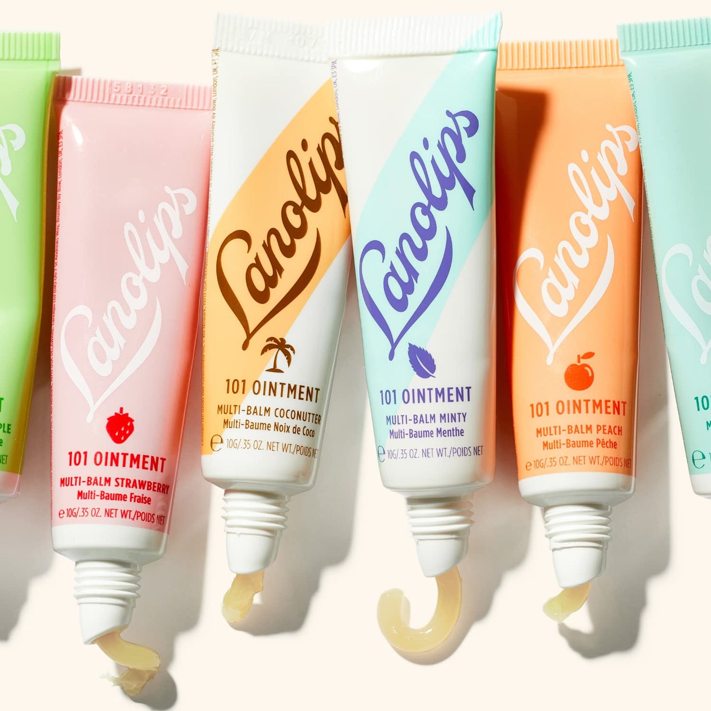 Lanolips 101 Ointment - Lanolin Lip Balm for Smooth, Hydrated & Healthy Lips - Multipurpose Lip Ointment with Lanolin Oil for Dry Lips, Cuticles & More - Strawberry (0.52 oz)