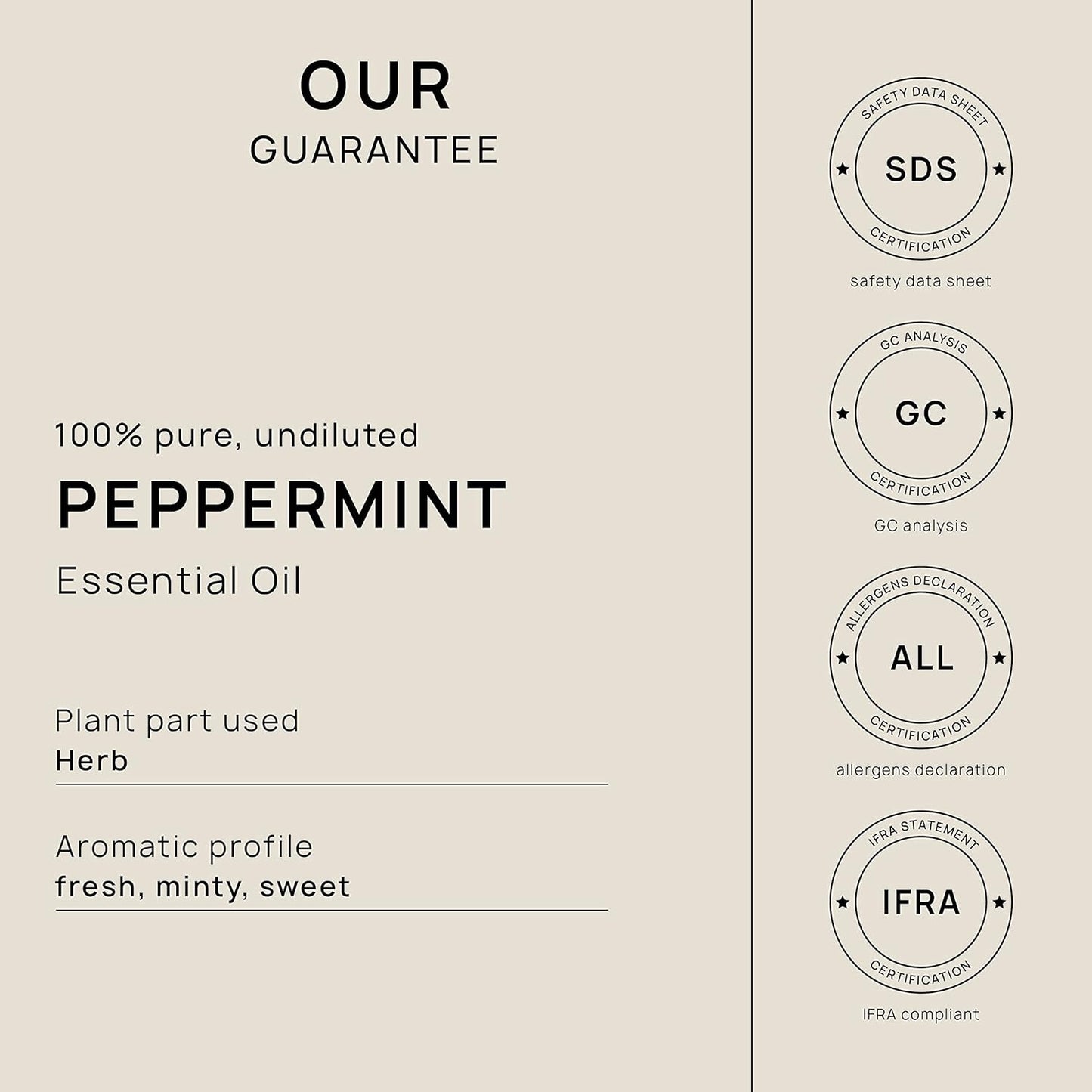 VINEVIDA Peppermint Essential Oil - Undiluted Peppermint Oil - Peppermint Candle Oil Scent - DIY Candle Scents for Candlemaking - Bulk Essential Oil for Soap Making Safe for Skin, 4.0 Fl Oz