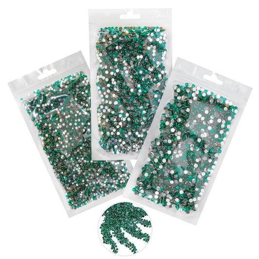 16000PCS Jade Green Crystal Resin Rhinestones for Crafting Moss Green Flatback Stones 3mm 4mm 5mm Non-Hotfix Diamonds Crystals Gems for Nails Face Eyes Makeup Tumblers Bottles DIY Crafts Shoes