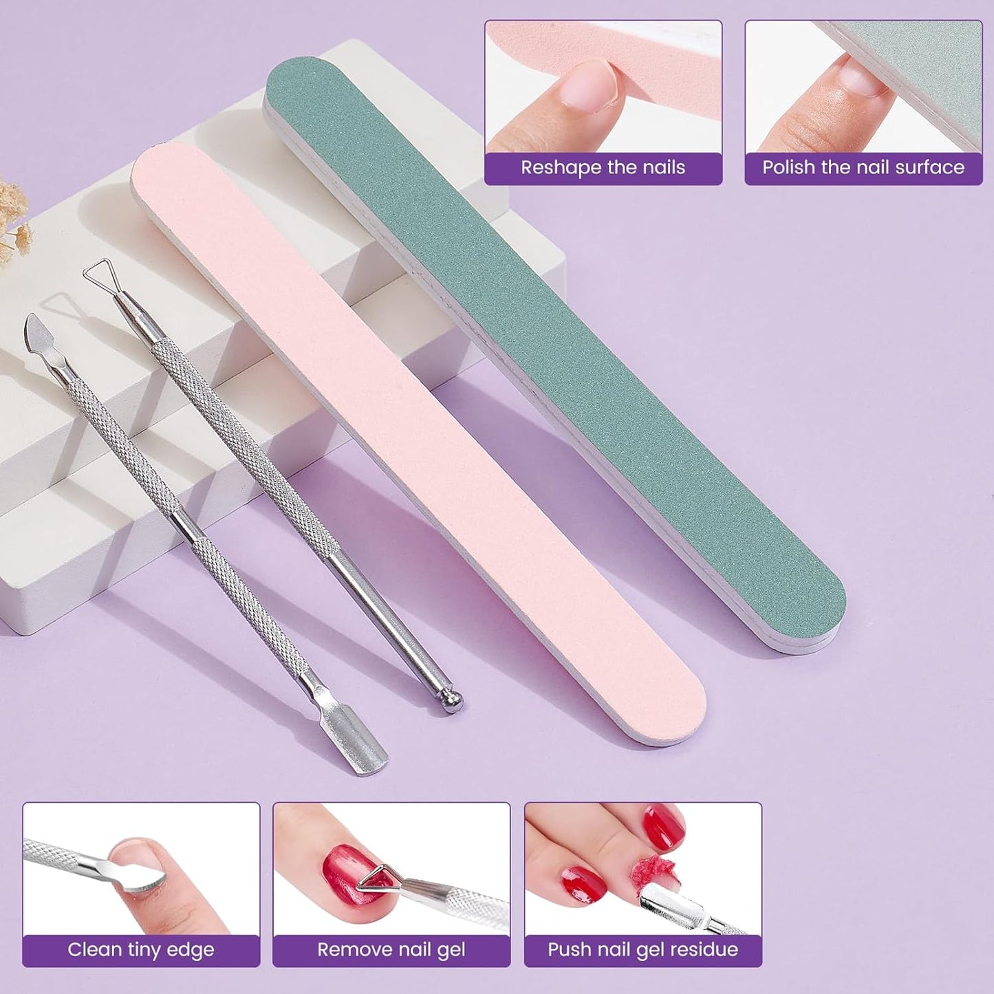 Dual Nail Soaking Bowl Acetone Proof: Soak Off Gel Nail Polish Dip Powder Remover Bowl- Cut the Soaking Time in Half Manicure Bowl for Salon Home