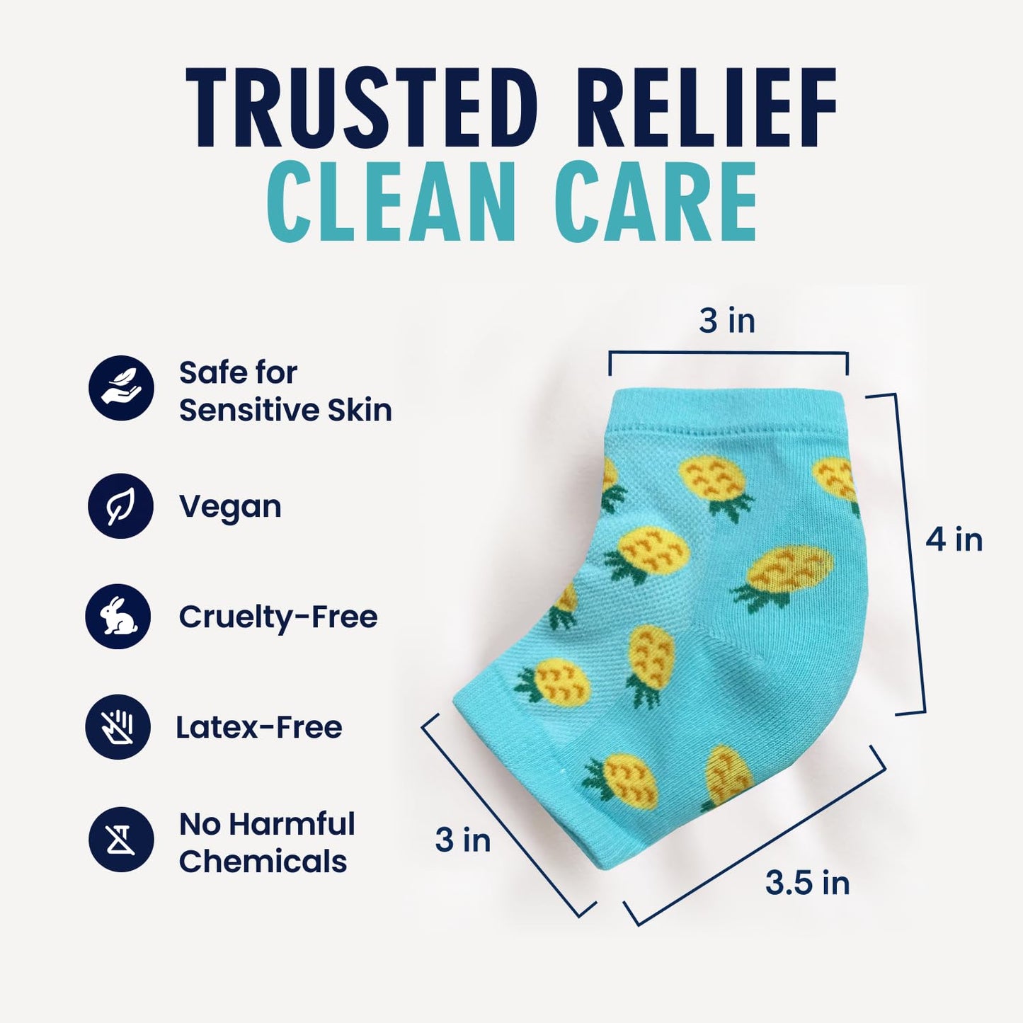 Dr. Frederick's Original Moisturizing Heel Socks for Cracked Heel Treatment - 3 Pairs - Stop Cracked Heels in Their Tracks - Summer Print