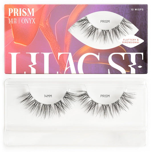Lilac St - Prism Glamorous Faux Eyelash Clusters (14mm) - Dynamic & Fluttery Volume - DIY Lash Extension Wisps - Lightweight & Lifelike - Lasts 10 Days - Women Founded, Cruelty Free, Vegan - 10 Lashes