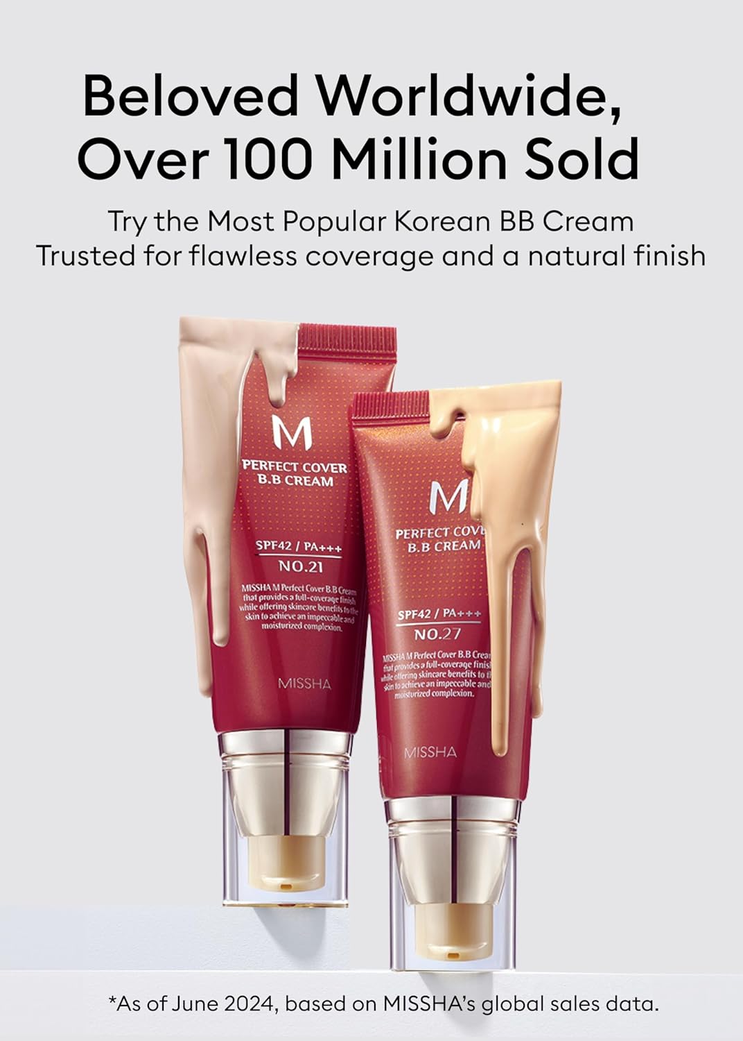 MISSHA M Perfect Cover BB Cream Dual Pack No.23 Natural Beige -Light/Medium with Cool/Neutral Undertone SPF 42 PA +++ 1.69 Fl Oz - Tinted Moisturizer for face with SPF