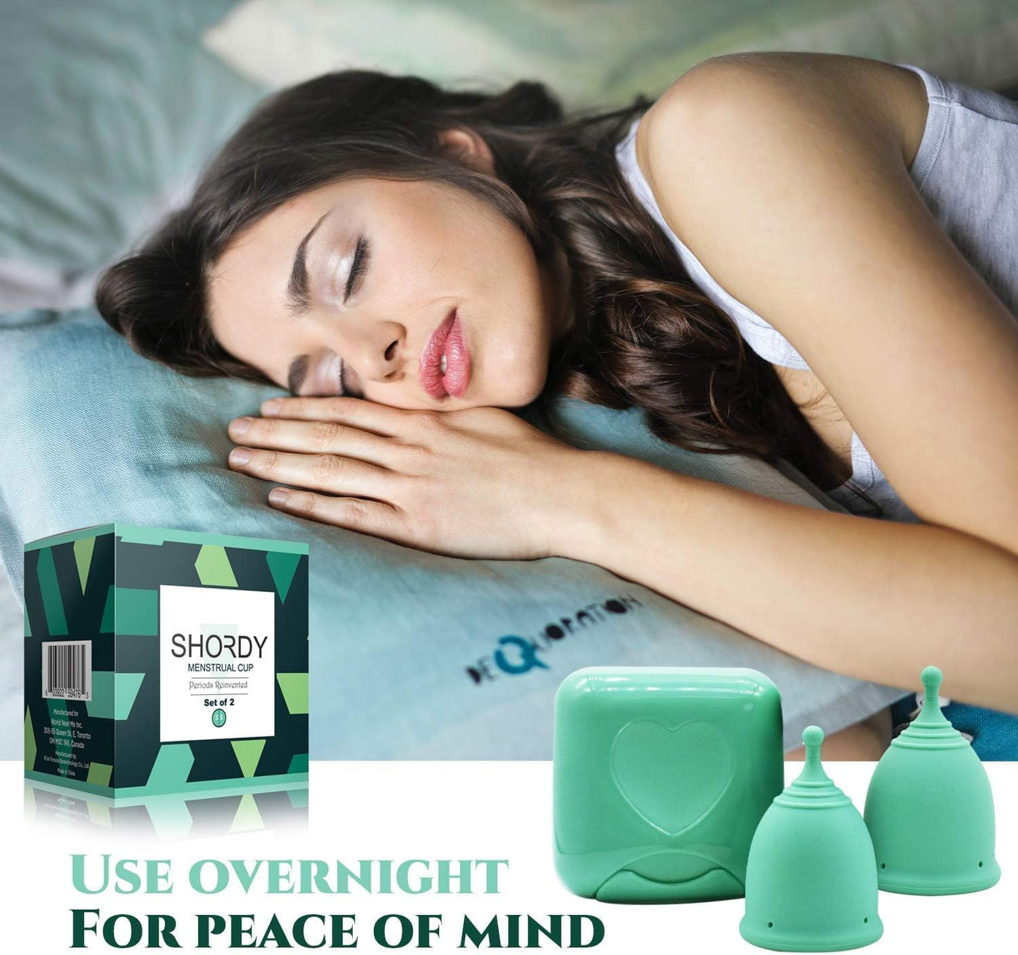 SHORDY Reusable Menstrual Cup (Small) Set of 2 with Mini Box, 100% Soft Silicone, Coupe Menstruelle, Safe Period Cup, Light Flow Kit, Feminine Hygiene, Tampons, Pads & Disc Alternative