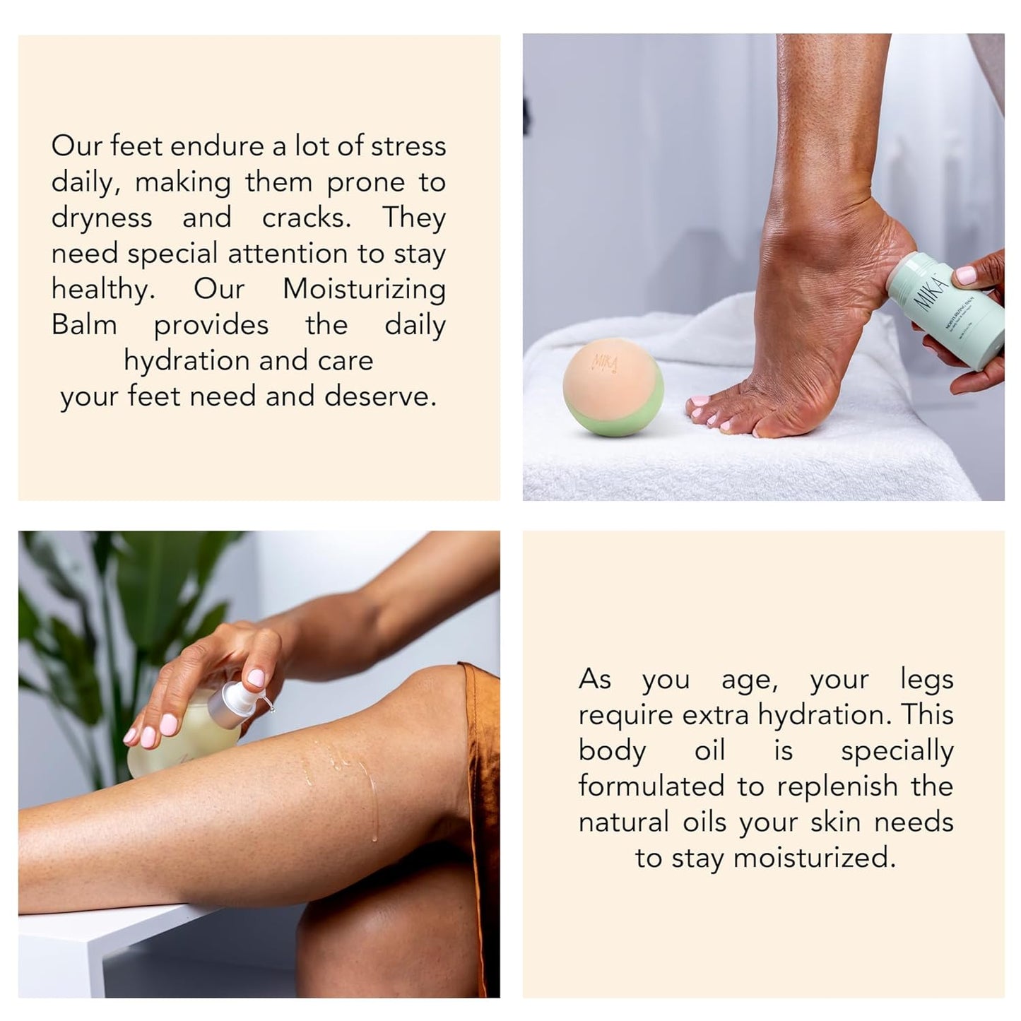 Pamper Me Luxury Bundle Body Oil Foot Balm Massage Ball | 3-Piece Beauty Kit with Organic Body Oil for Dry Skin Foot Balm for Dry Cracked Feet and Massage Ball | Clean Beauty, Vegan and Paraben Free