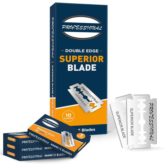 Double Edge Safety Razor Blades for Men and Women,50 Count Platinum Coated Shaving Razor Blades for Smooth and Precise Shave-Compatible with Bread Lame