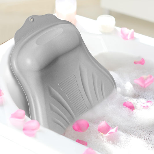 Bathtub Pillows for Head and Neck, Silicone Bath Pillows for Tub Bath Tub Pillow with 4 D Press Inflatable Airbag and 36 Non-Slip Strong Suction Cups,Bathtub Pillow Ergonomically Designed