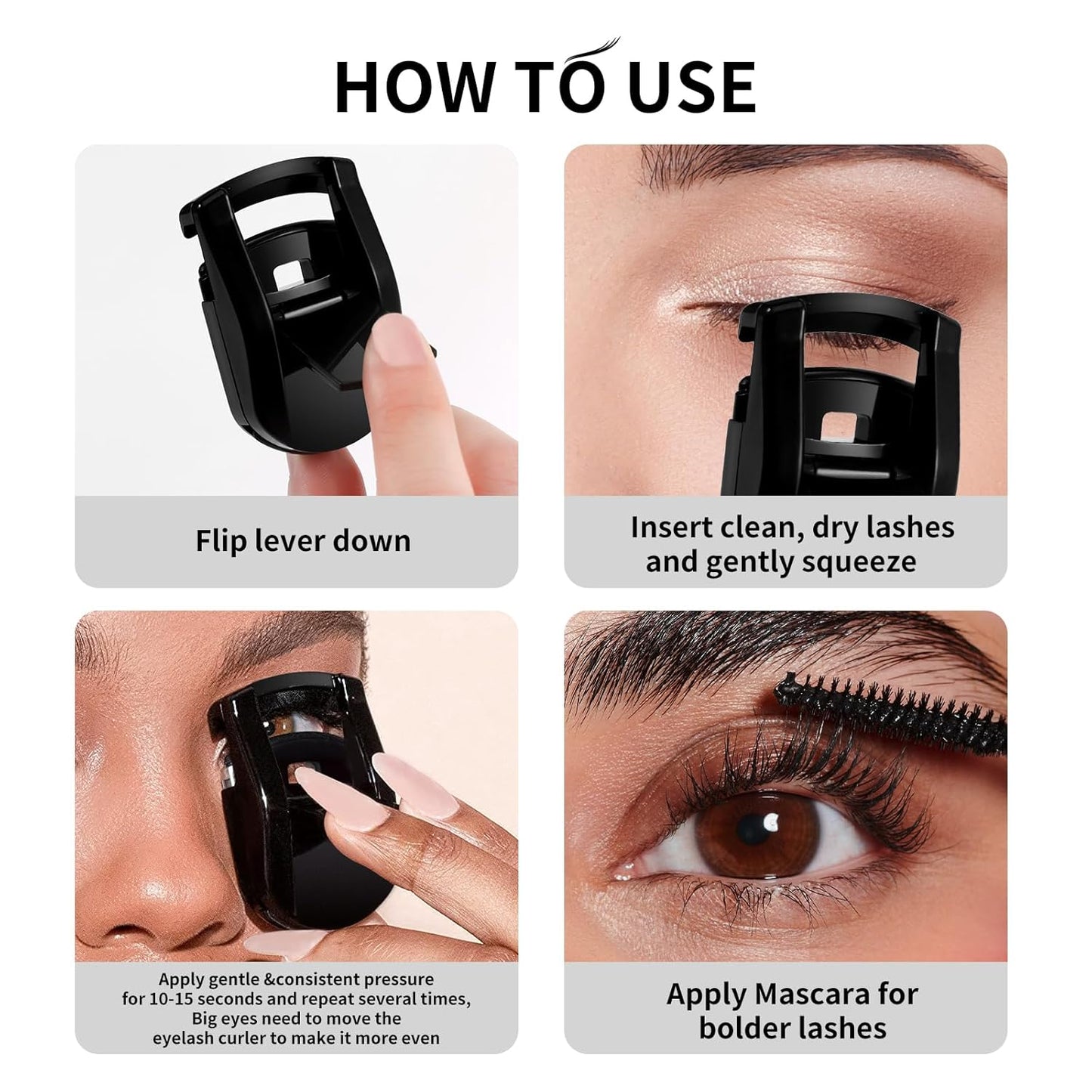 Docolor Eyelash Curler Portable Lash Curler with 1 Silicone Refill Pads Mini Eye Lashes Curlers Professional Travel Makeup Tools for All Eye Shapes