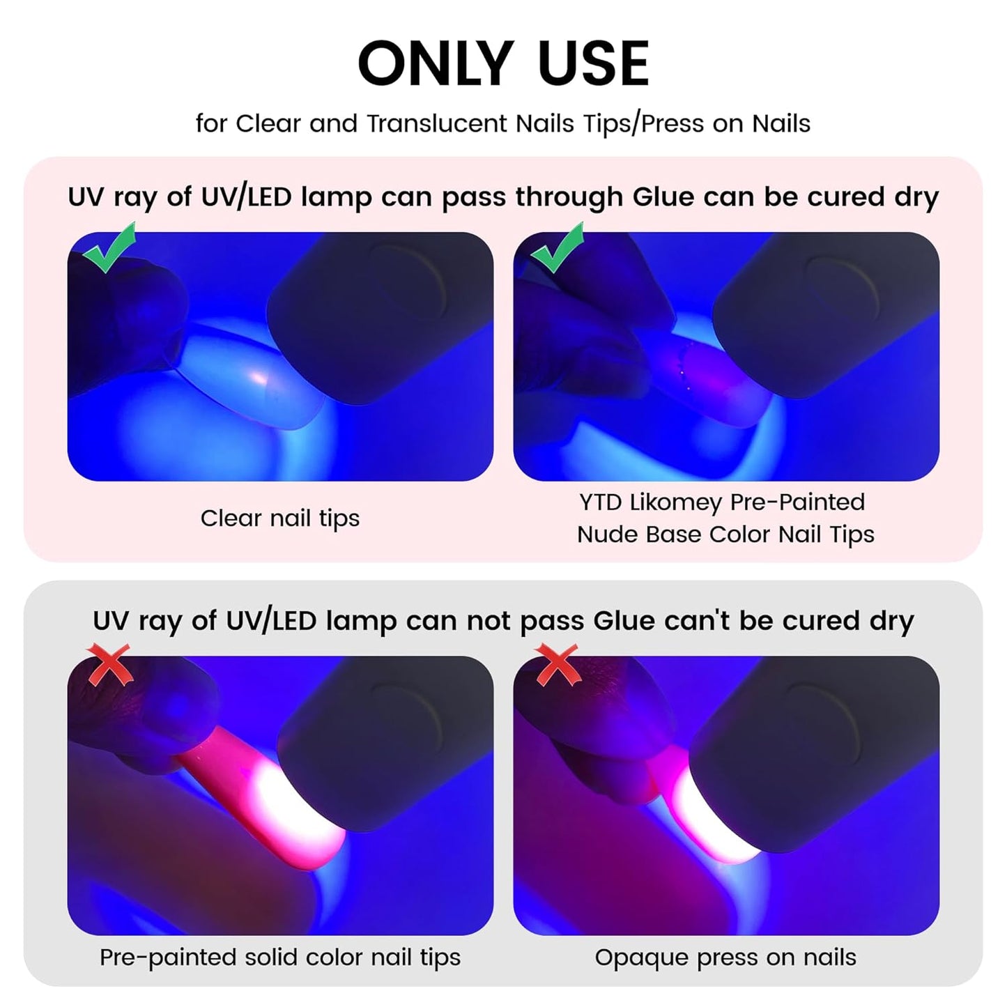 YTD Likom Gel Nail Polish Nail Glue and Builder Gel Top Coat Set,for False Nail Tips Press On Nails,15ml 2-in-1 Multi-Function Top Coat,Strong Adhesive Protect Acrylic Nails