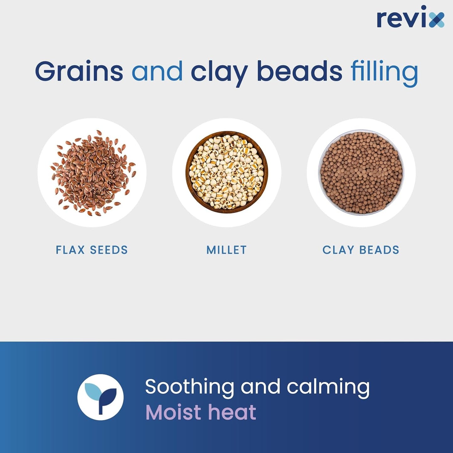 REVIX Microwave Heating Pad for Back with Moist Heat, Extra Large Microwavable Heated Wrap for Lumbar, Waist, Stomach, Shoulder and Neck Hot or Cold Pack, Reusable, Portable