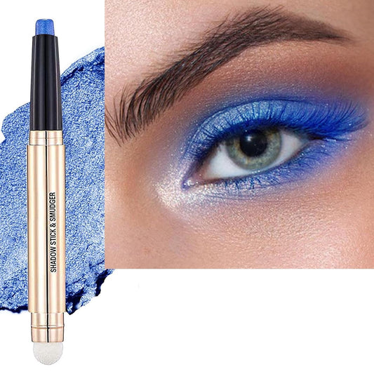 Light Blue Eyeshadow Stick For Blue Eyes Cream Shimmer Smooth Palette Dark Light Bright Navy Single Thriving Eye Shadow Pencil Waterproof Long Lasting Eye Shadow Highlighter Sticks #16 Navy