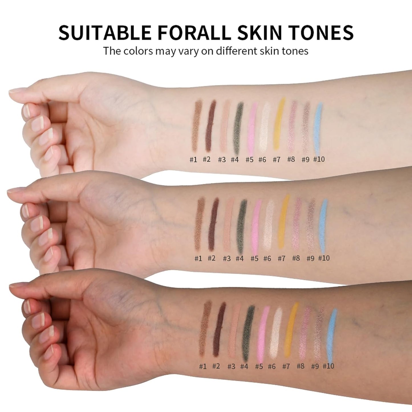 Eyeshadow Stick, Shimmer and Matte Cream Eye Shadow Brightener Sticks Eyeliner Pencil Crayon, Waterproof Long Lasting Eye Highlighter Stick Makeup,0.056 Oz(#1-Caramel)