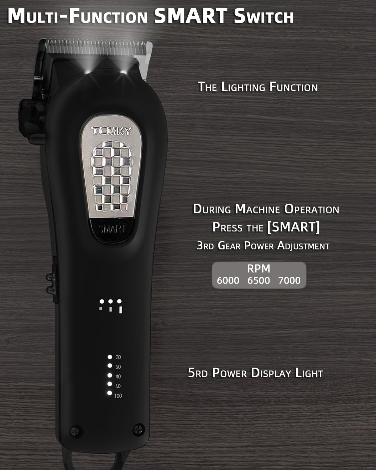 Hair Clippers for Men Cordless&Corded Barber Clippers for Hair Cutting & Grooming Professional Hair Trimmer for Men Rechargeable Hair Trimmer Kit for Household(Black)