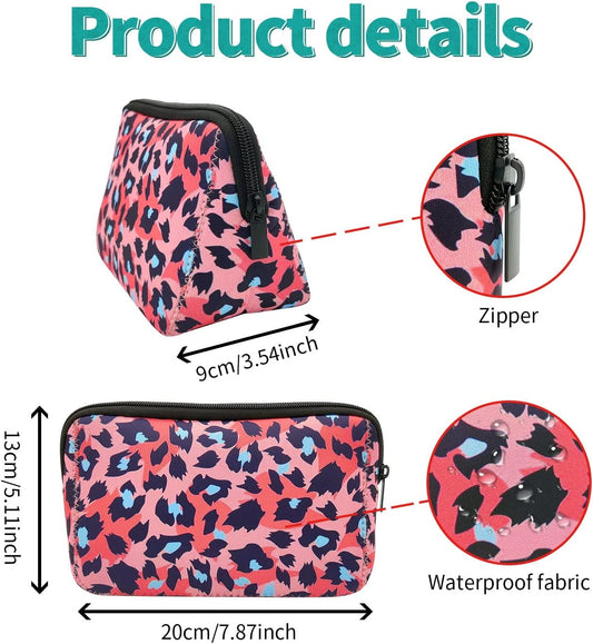 Cosmetic Bag Waterproof Neoprene Zipper Pouch Travel Portable Toiletry Makeup Bags Organizer Case for Women and Girls
