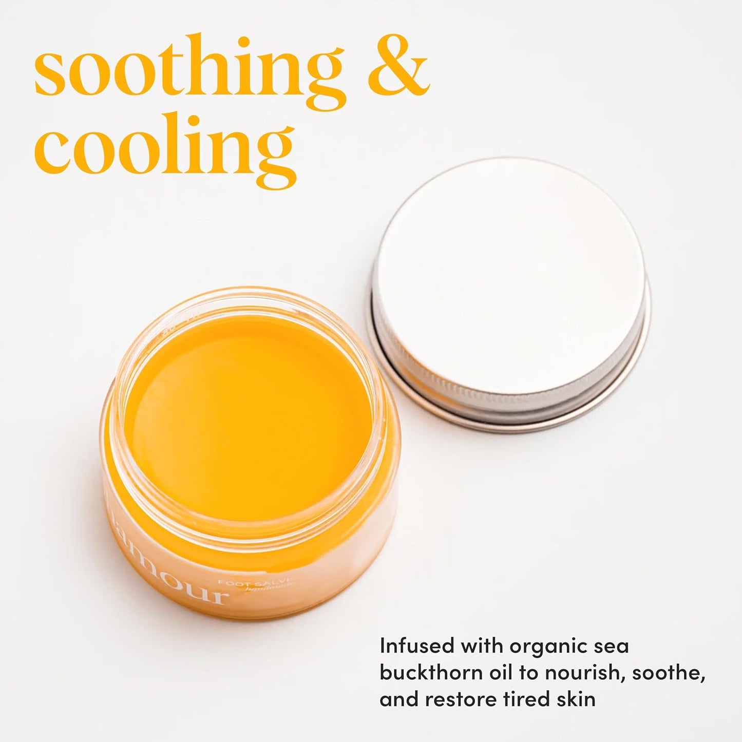 Natural Foot Salve for Dry Cracked Feet – 100% Organic Formula with Beef Tallow, Sea Buckthorn, Thyme & Peppermint Oil – Heel Balm Foot Cream for Rough Skin & Callus Care – 1.06 oz