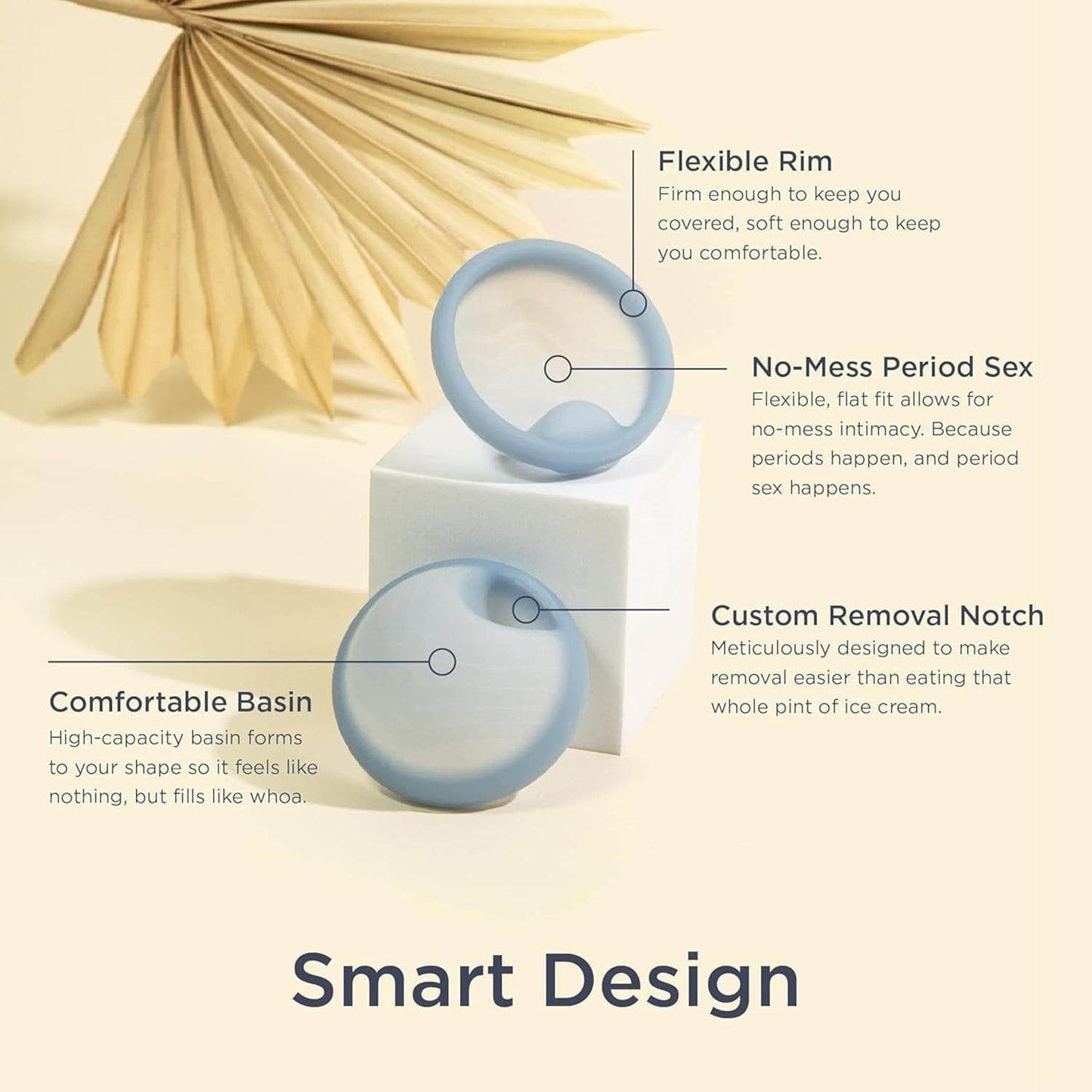 Saalt Menstrual Disc Duo – Reusable Period Disc for 12-Hour Protection – BPA & Latex Free – Easy Removal – Soft, Flexible, and Comfortable