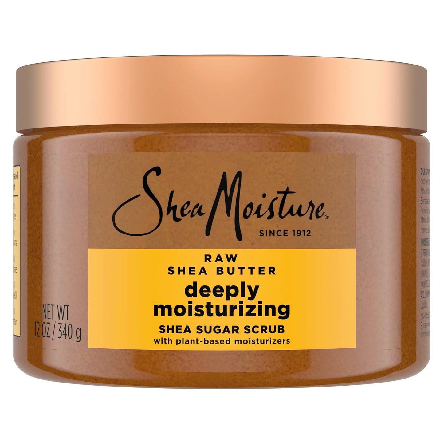SheaMoisture Shea Sugar Body Scrub For Moisturize And Restore Dry Skin Raw Shea Butter Deeply Moisturizing Body Scrub With 24h Shea Moisture Nutrients 12 oz
