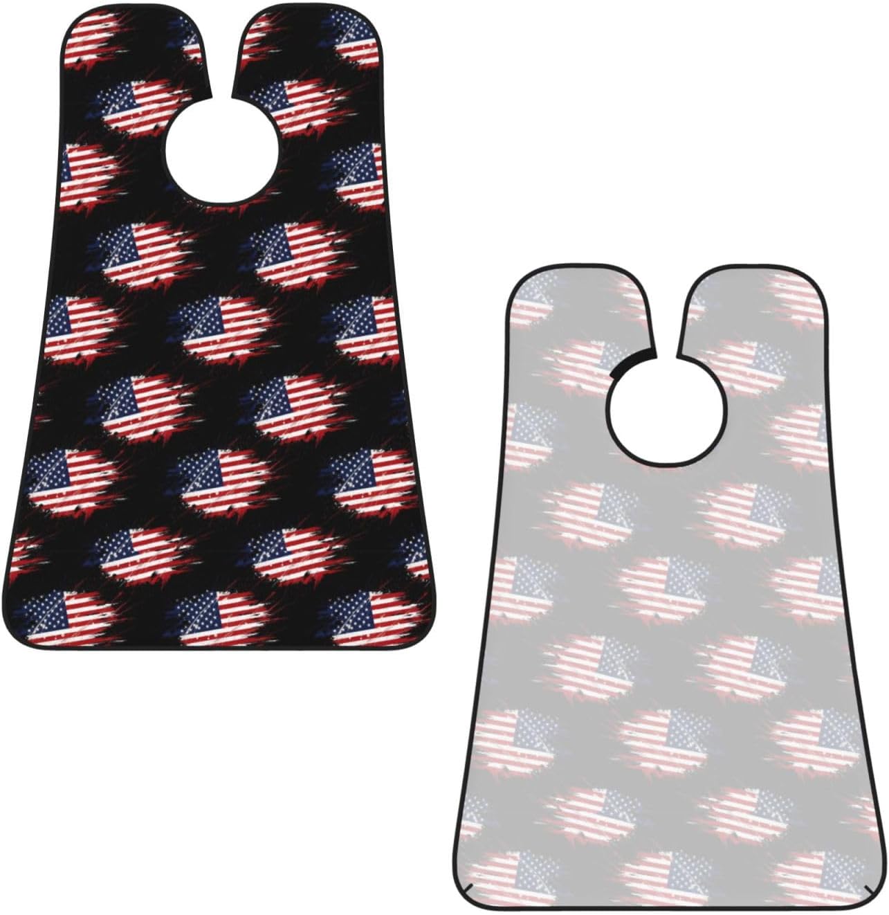 Beard Apron Hair Catcher, American Flag Art Shave Bib, Waterproof Non-Stick Shaving Bib, Trimming Grooming Tool for Dad Men Anniversary