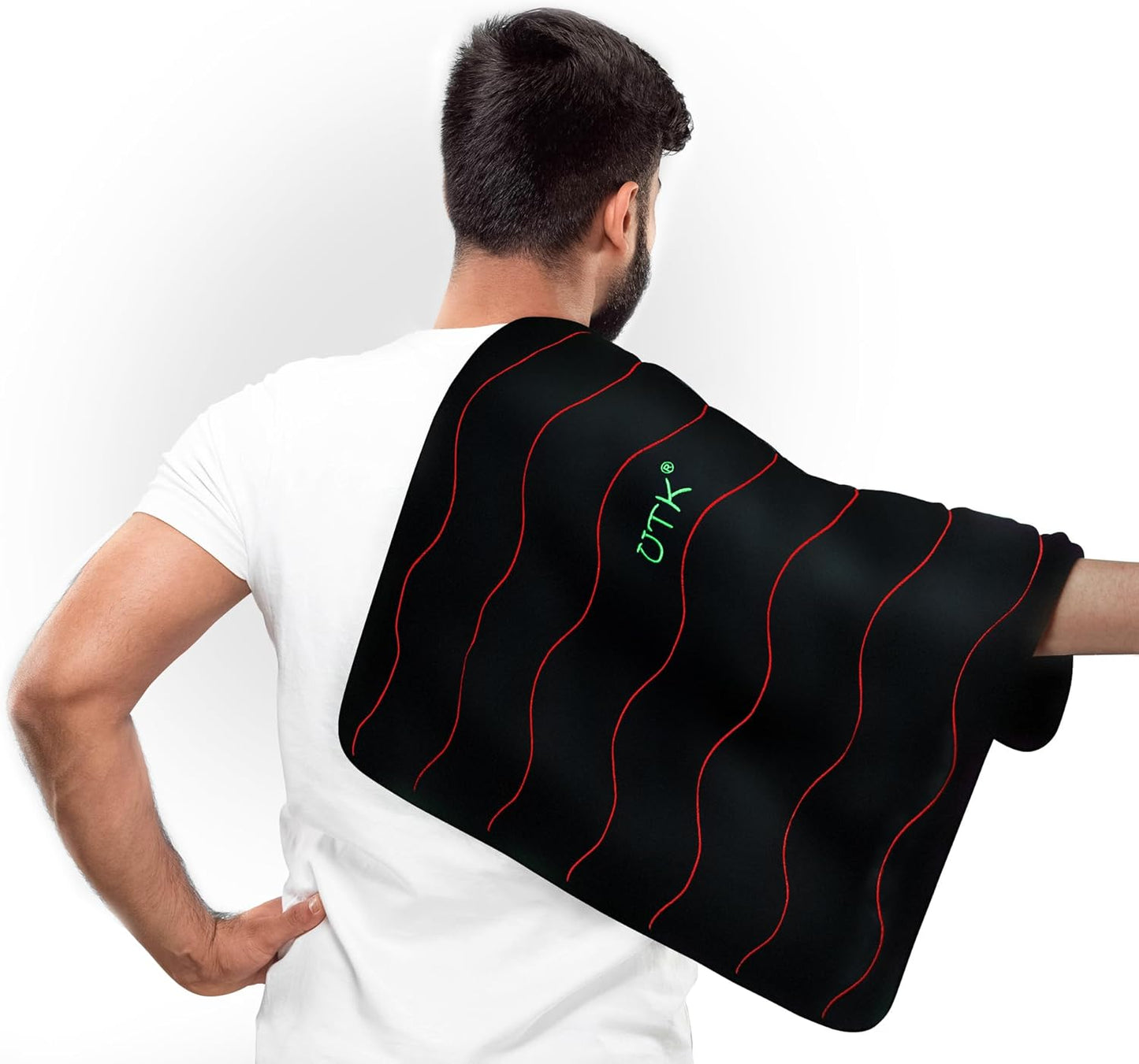 UTK Far Infrared Heating Pad for Back Pain Relief with Far Infrared Therapy, Far Infrared Heating Pad with Auto Shut Off Large for Cramps, Sciatica Pain Relief Heating Pads -20''x24''