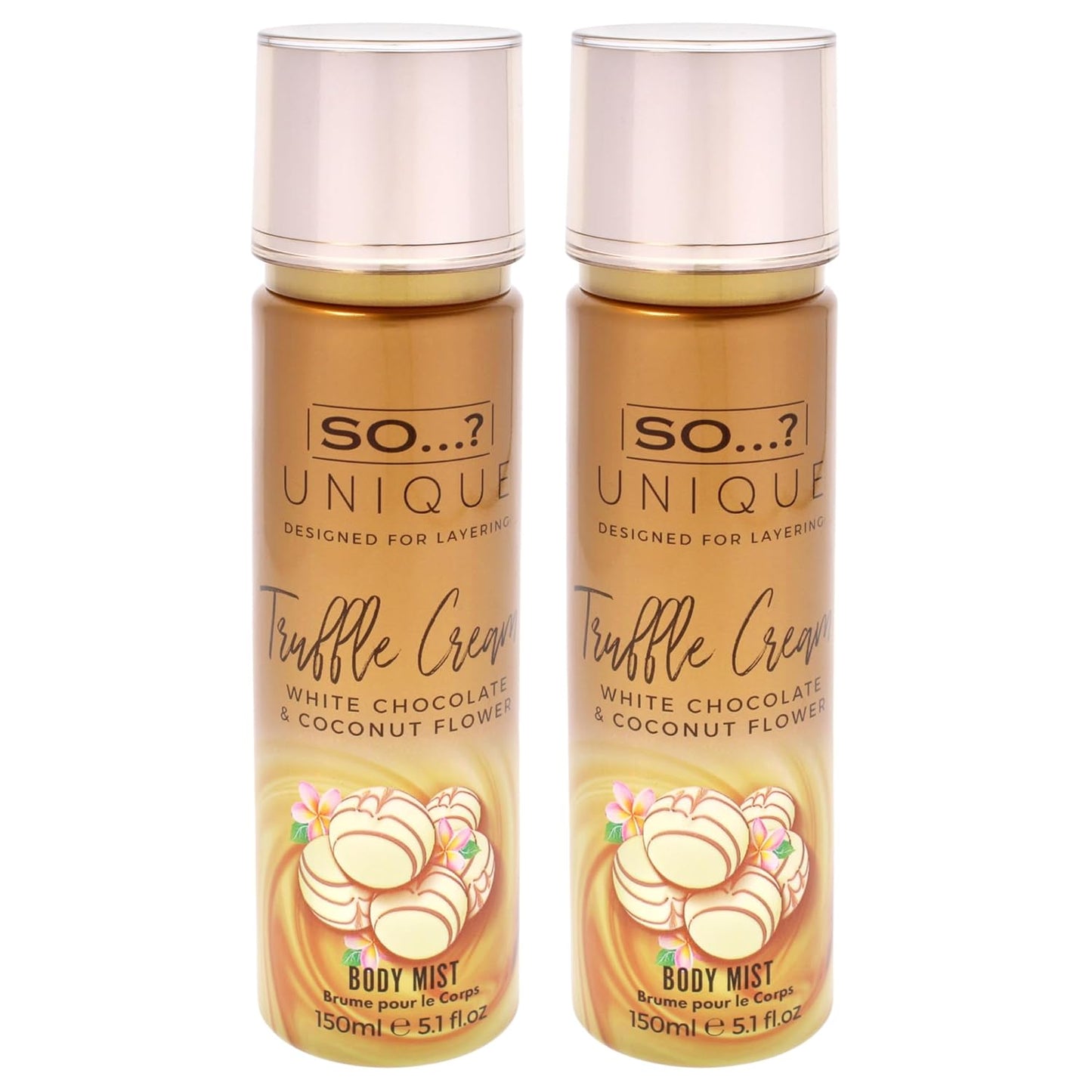 So...? Unique Body Mist - Truffle Cream for Women - 5.1 oz Body Mist - Pack of 2