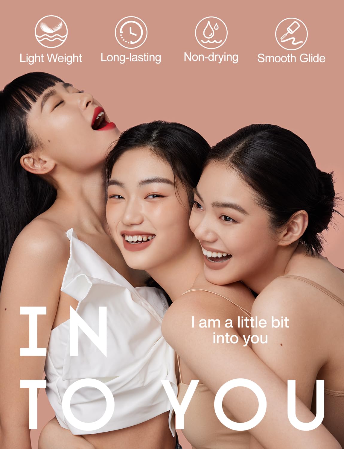 INTO YOU Matte Velvet Lip Stain Long Lasting Waterproof Lip Gloss Makeup Moisturizing Lipstick for Women (L-Rd01)