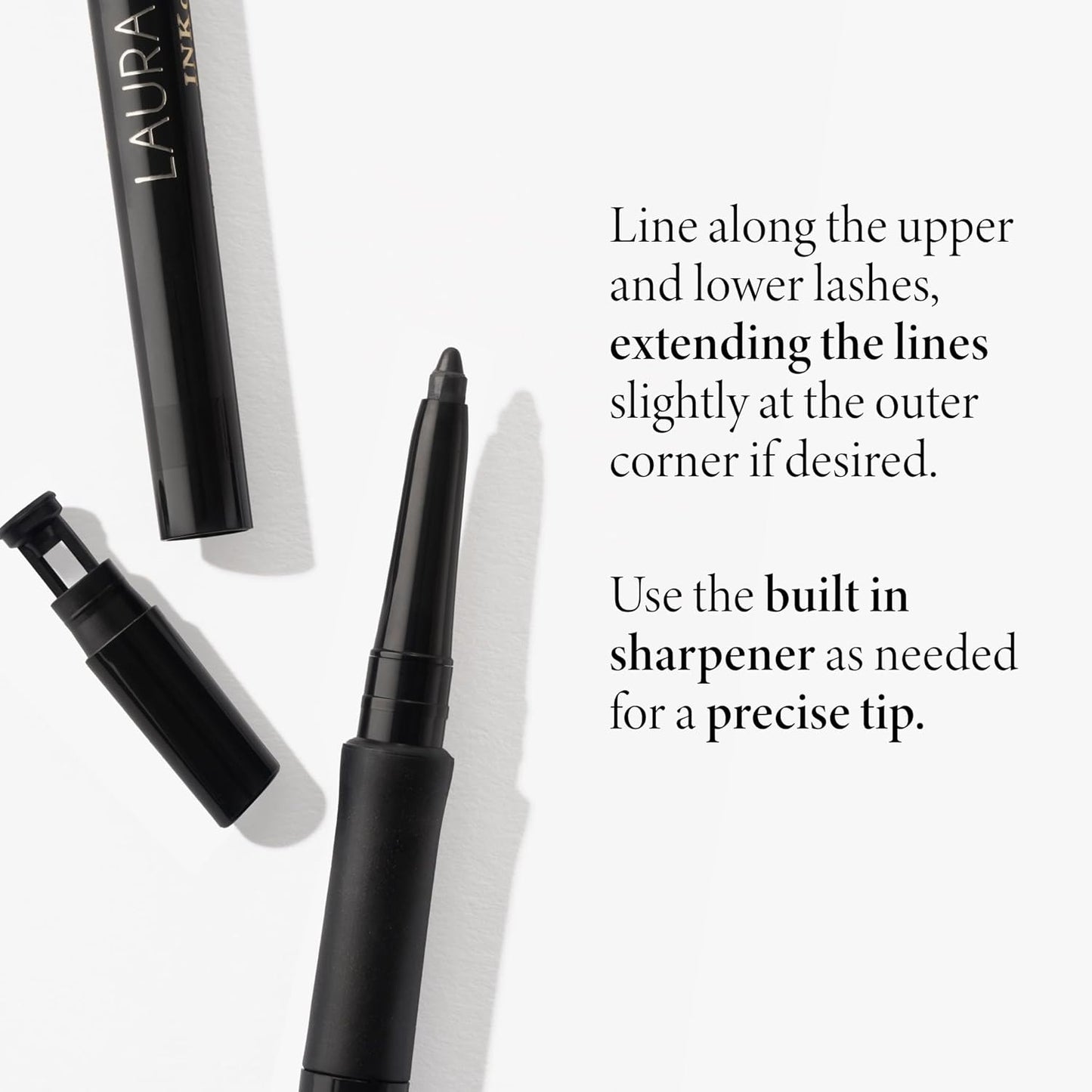 LAURA GELLER NEW YORK INKcredible Gel Eyeliner - After Midnight - Waterproof Smudge-proof Eyeliner Pencil - Built in Sharpener