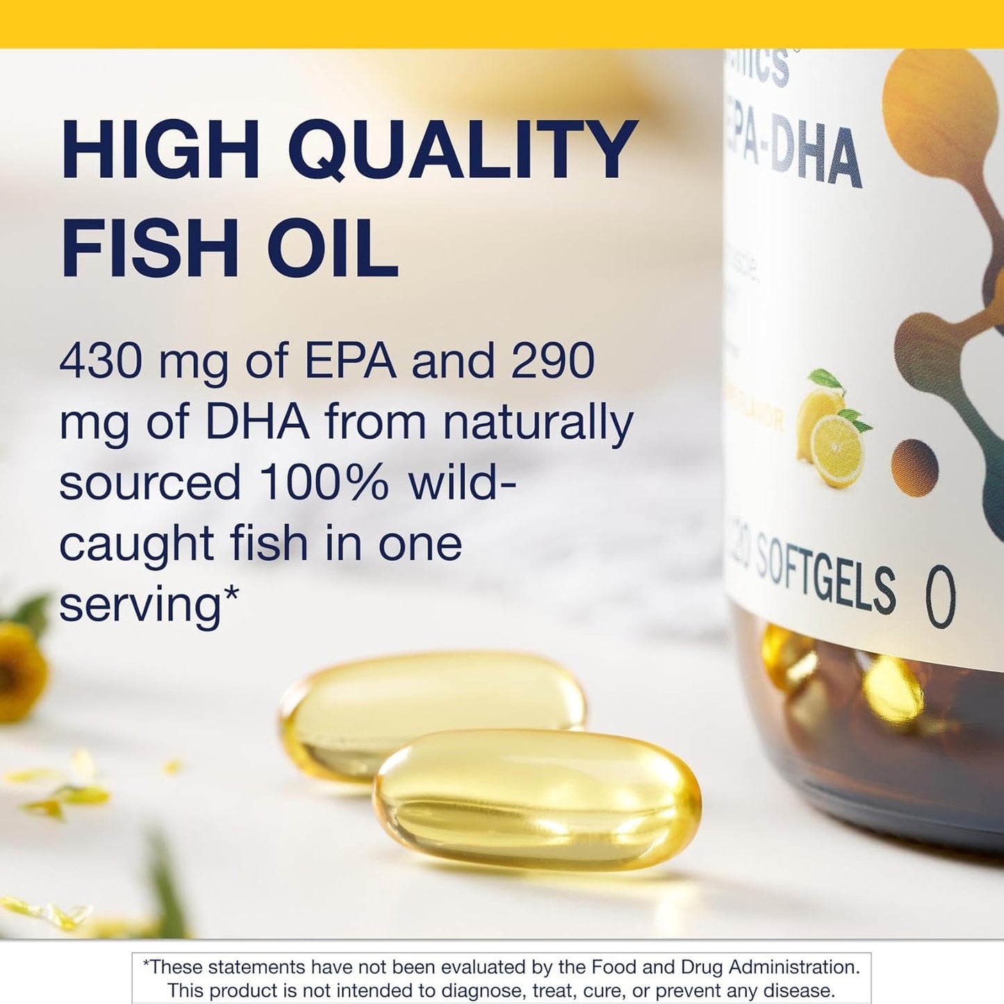 Metagenics OmegaGenics Fish Oil EPA-DHA 720 mg - Omega-3 Fish Oil Supplement - High Potency - for Heart Health, Musculoskeletal Health & Immune System Health* - with DHA & EPA - 120 Softgels