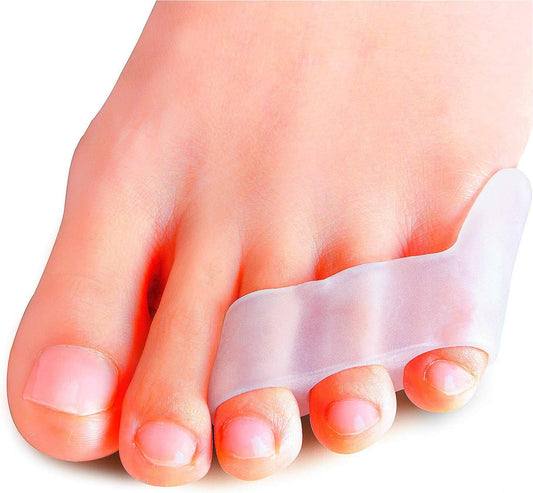 Povihome 10 Pack Pinky Toe Separator and Protectors, Triple Gel Toe Separators for Overlapping Toe, Curled Pinky Toes Separate and Protect