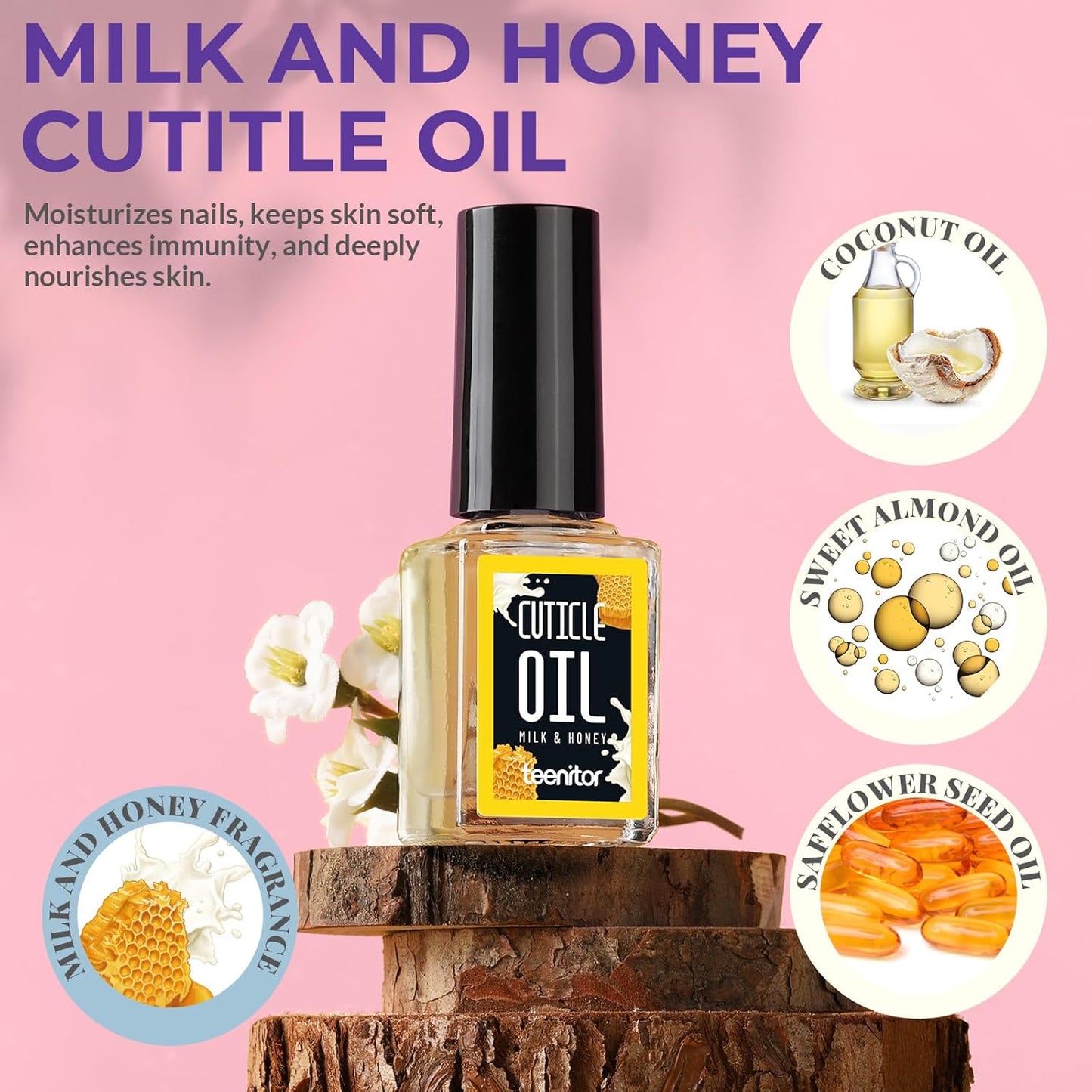 Teenitor 10Pcs Nail Soaking Bowl Kit 2 Soak Off Bowl Nail Soaking Bowl Acetone Proof Soak Off Gel Polish Remover Bowl, Manicure Bowl Cuticle Peeler Scraper Cuticle Oil Nail File and Buffer Nail Brush