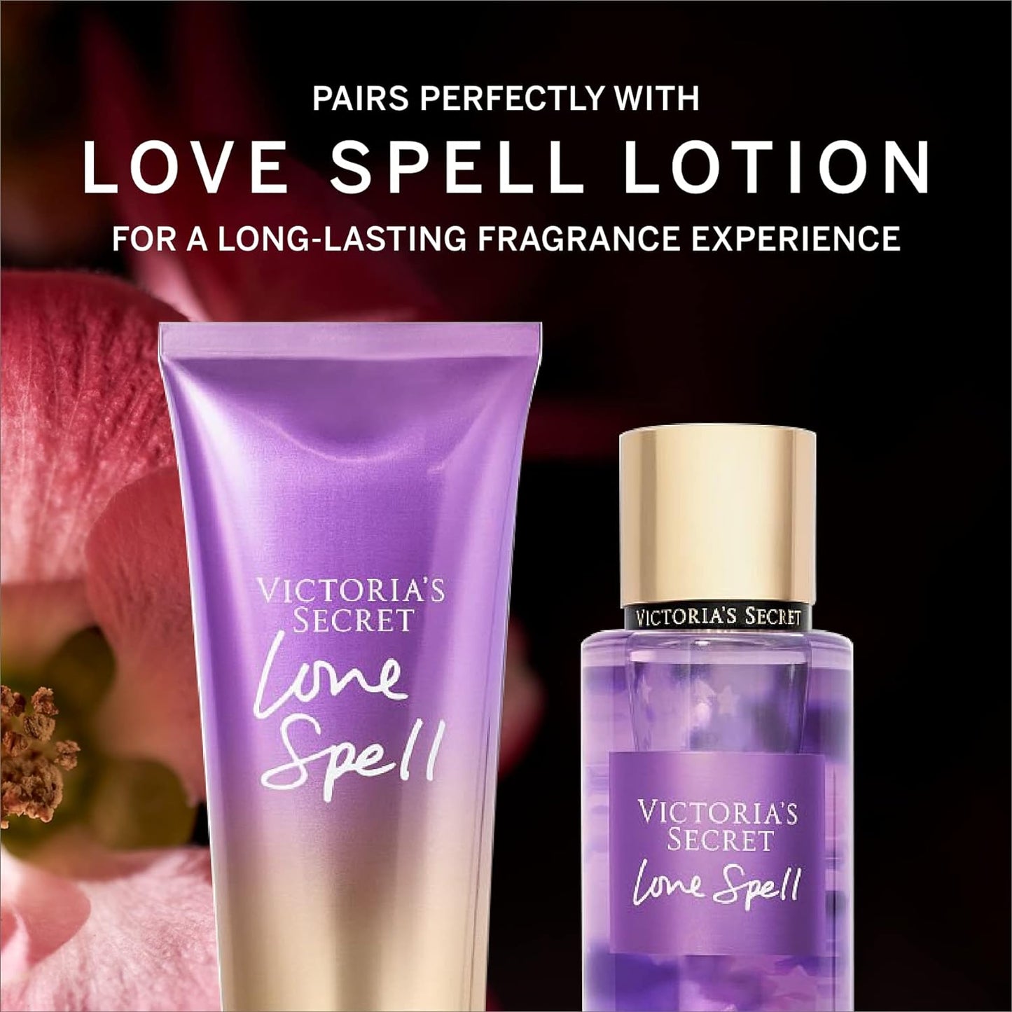 Victoria's Secret Love Spell Mist, Body Spray for Women, Notes of Cherry Blossom and Fresh Peach Fragrance (8.4 oz)